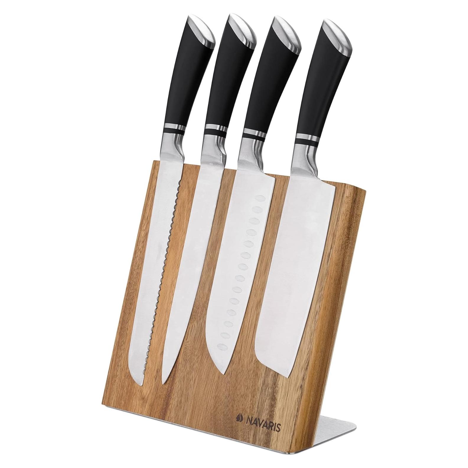 Soporte Magnético de Madera Navaris para Cuchillos 23x22.6cm