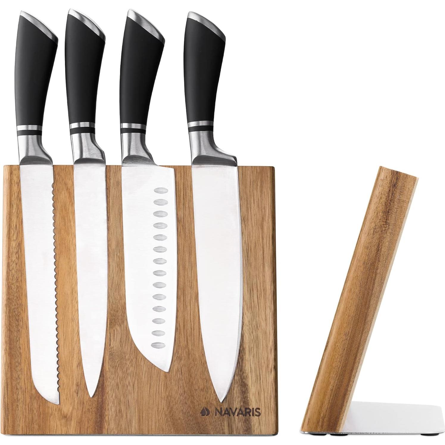 Soporte Magnético de Madera Navaris para Cuchillos 23x22.6cm