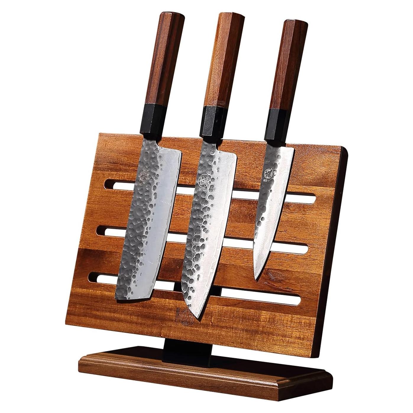 Soporte Magnético para Cuchillos MITSUMOTO SAKARI de Madera Acacia