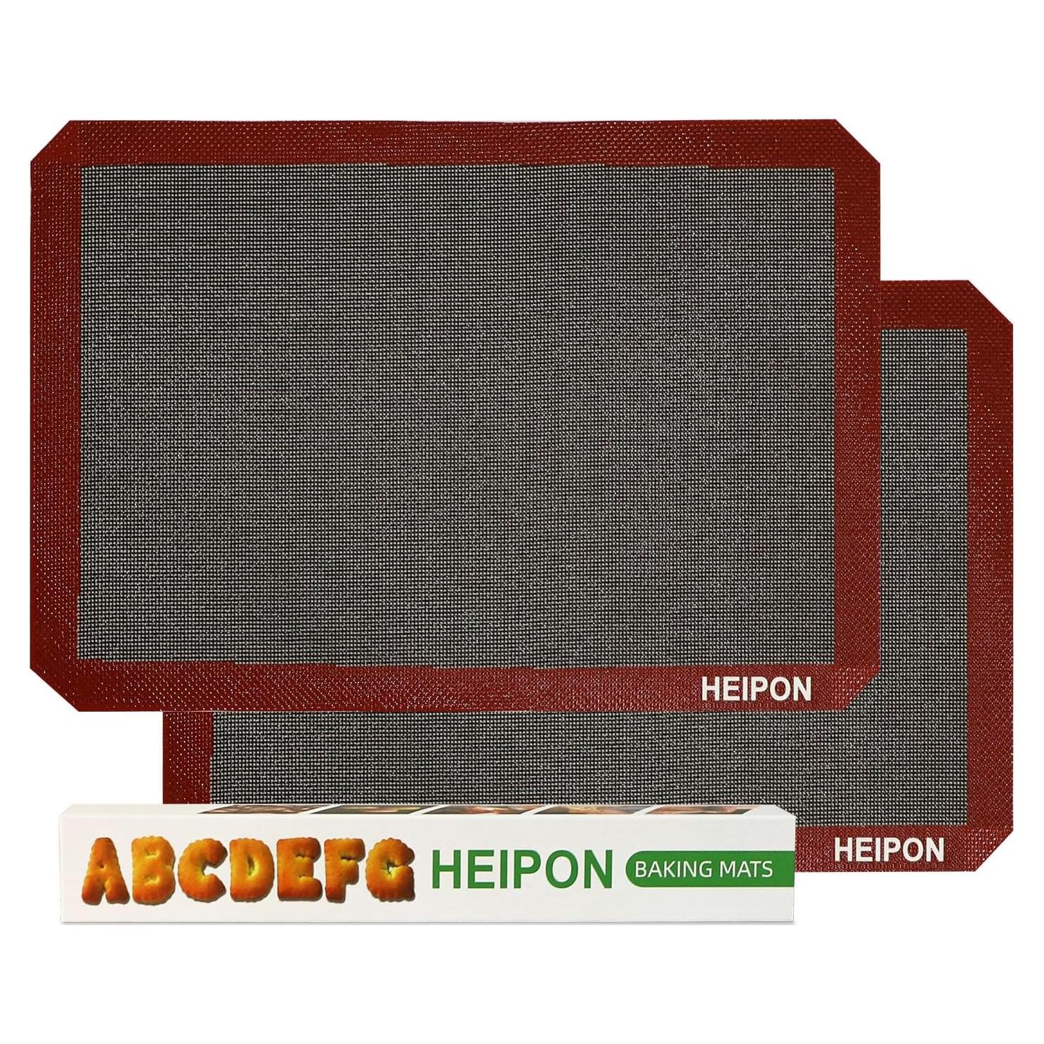 Alfombrilla de Hornear Silicona HEIPON 42x29.5cm Antiadherente 2pcs