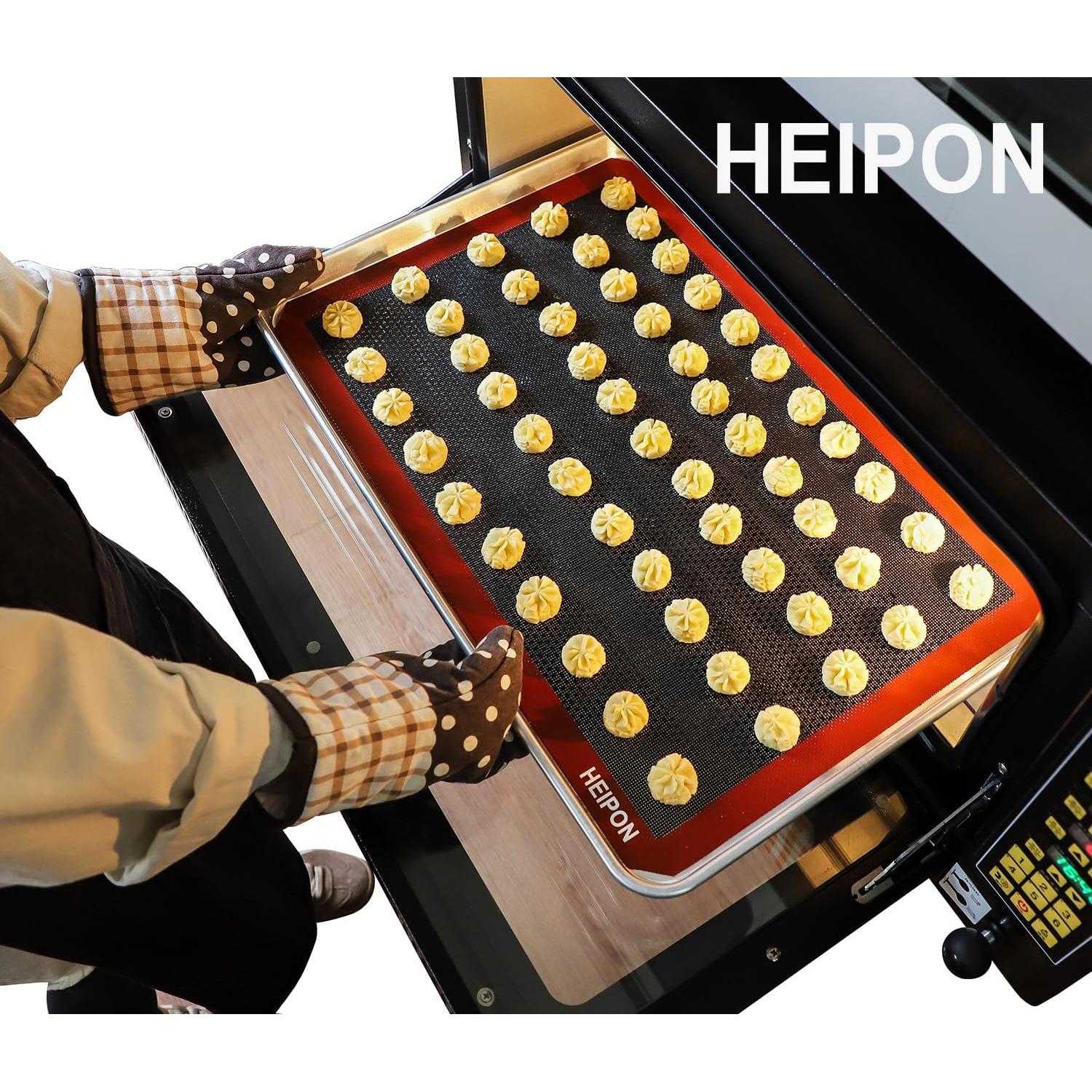 Alfombrilla de Hornear Silicona HEIPON 42x29.5cm Antiadherente 2pcs