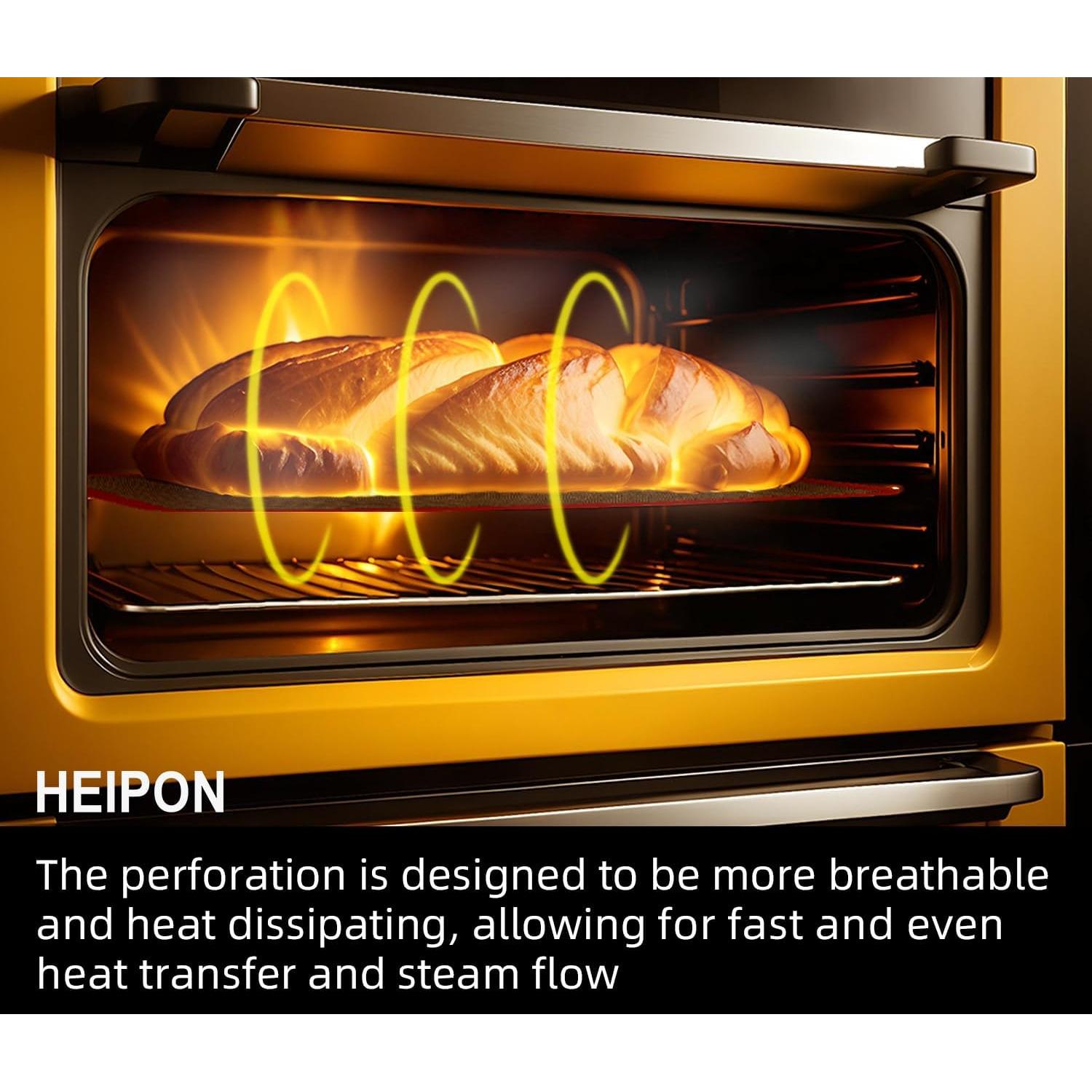 Alfombrilla de Hornear Silicona HEIPON 42x29.5cm Antiadherente 2pcs