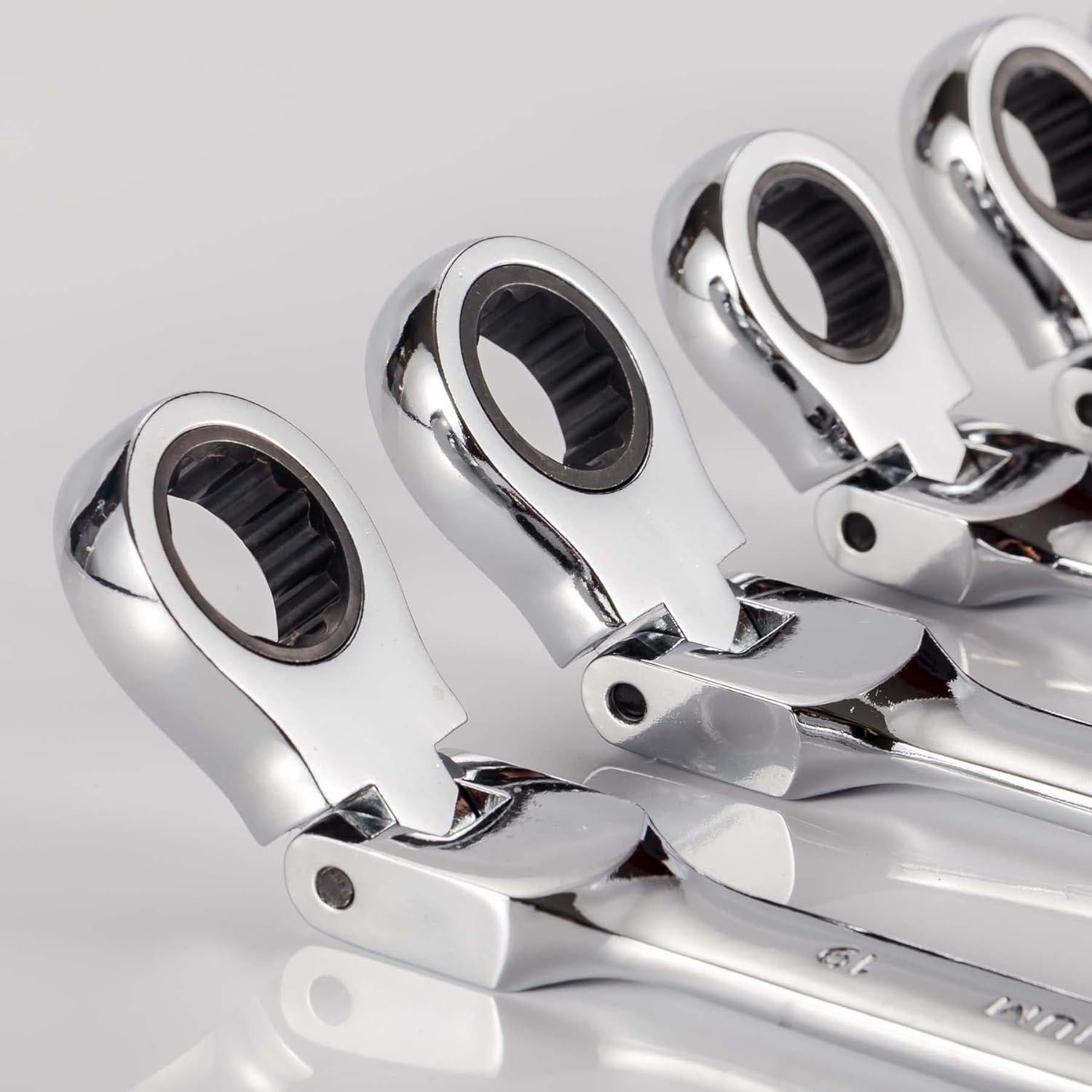 Juego de Llaves de Carraca Flexible Qukaa 12pcs 8-19mm