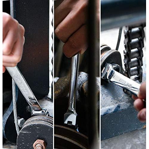 Juego de Llaves de Carraca Flexible Qukaa 12pcs 8-19mm