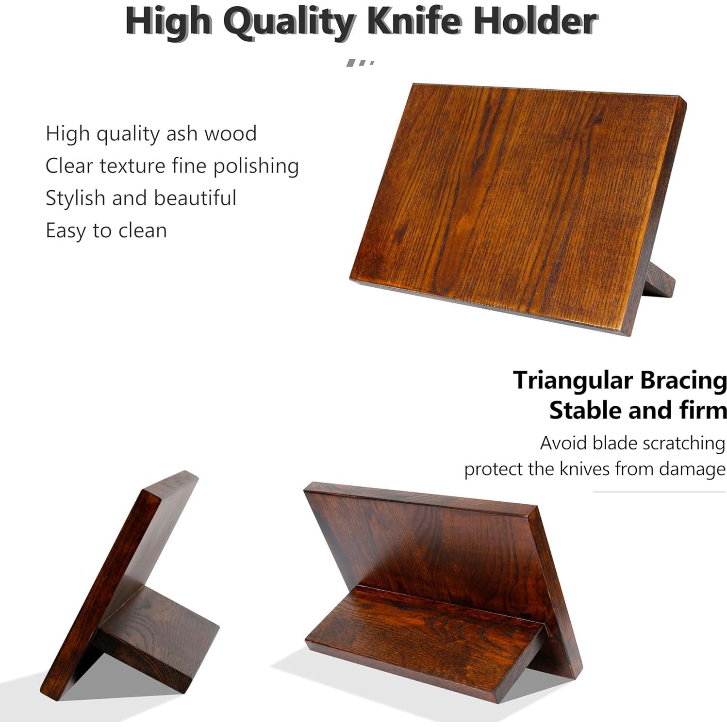 Bloque Magnético para Cuchillos WILDMOK de Madera de Fresno 33.8x23.5cm