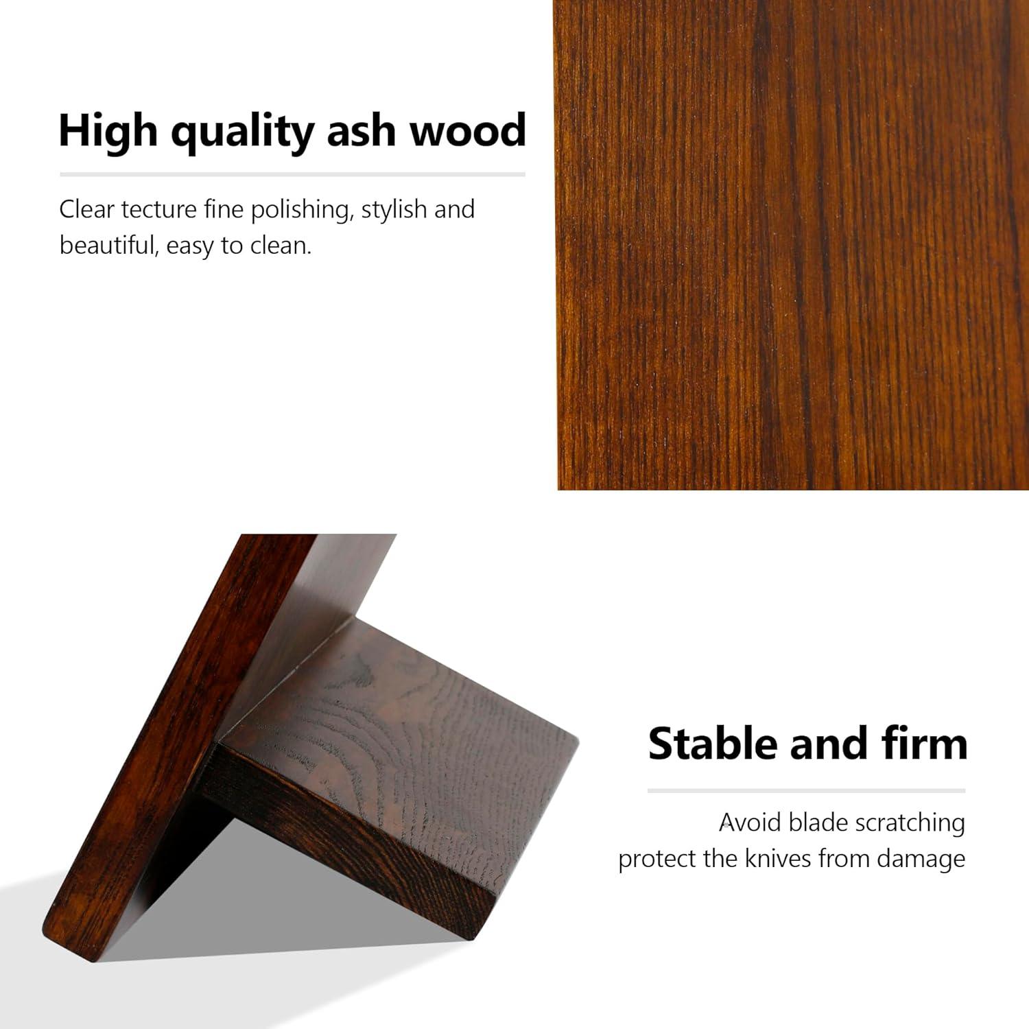 Bloque Magnético para Cuchillos WILDMOK de Madera de Fresno 33.8x23.5cm