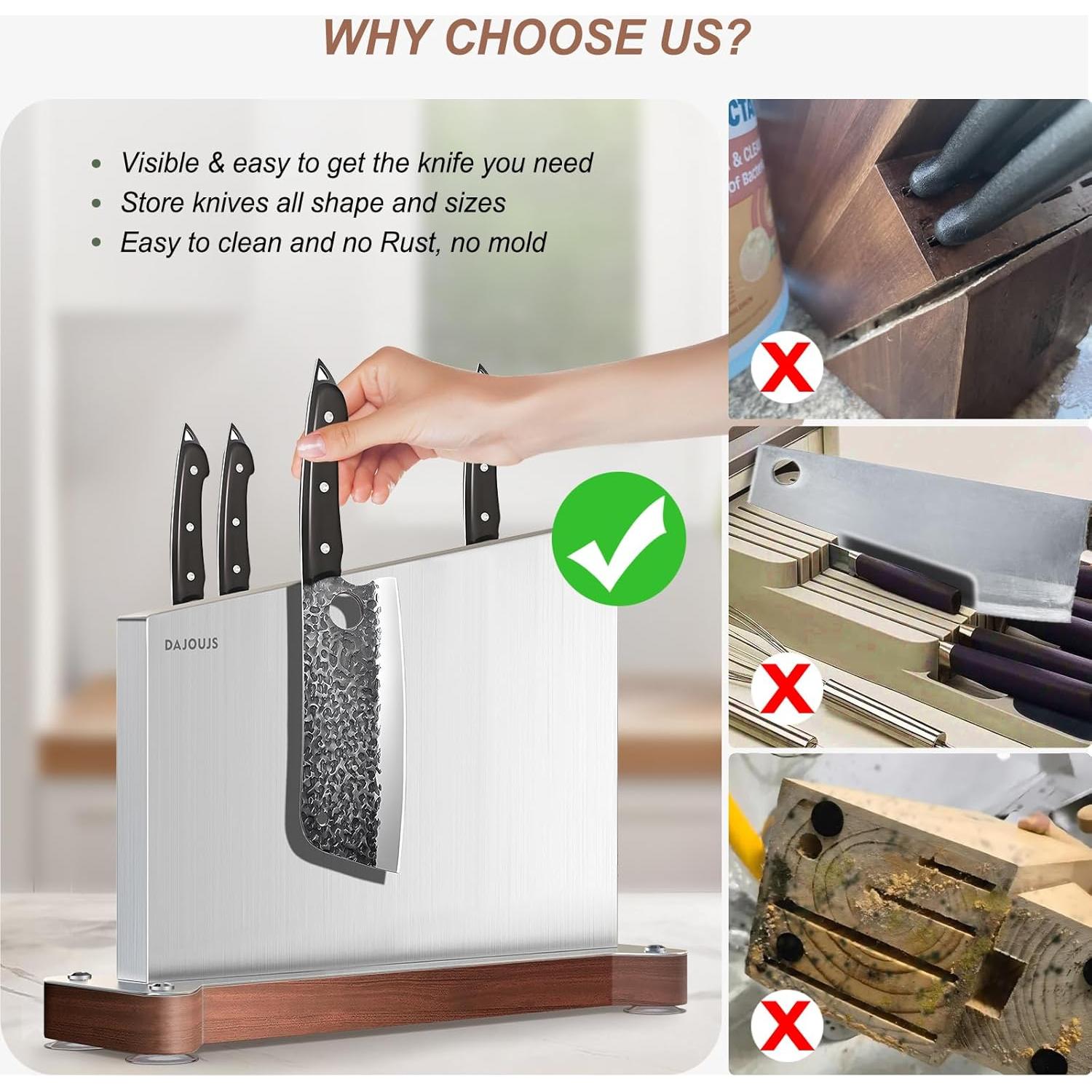 Soporte Magnético para Cuchillos DAJOUJS 40.96x27.94 cm Acero Inoxidable