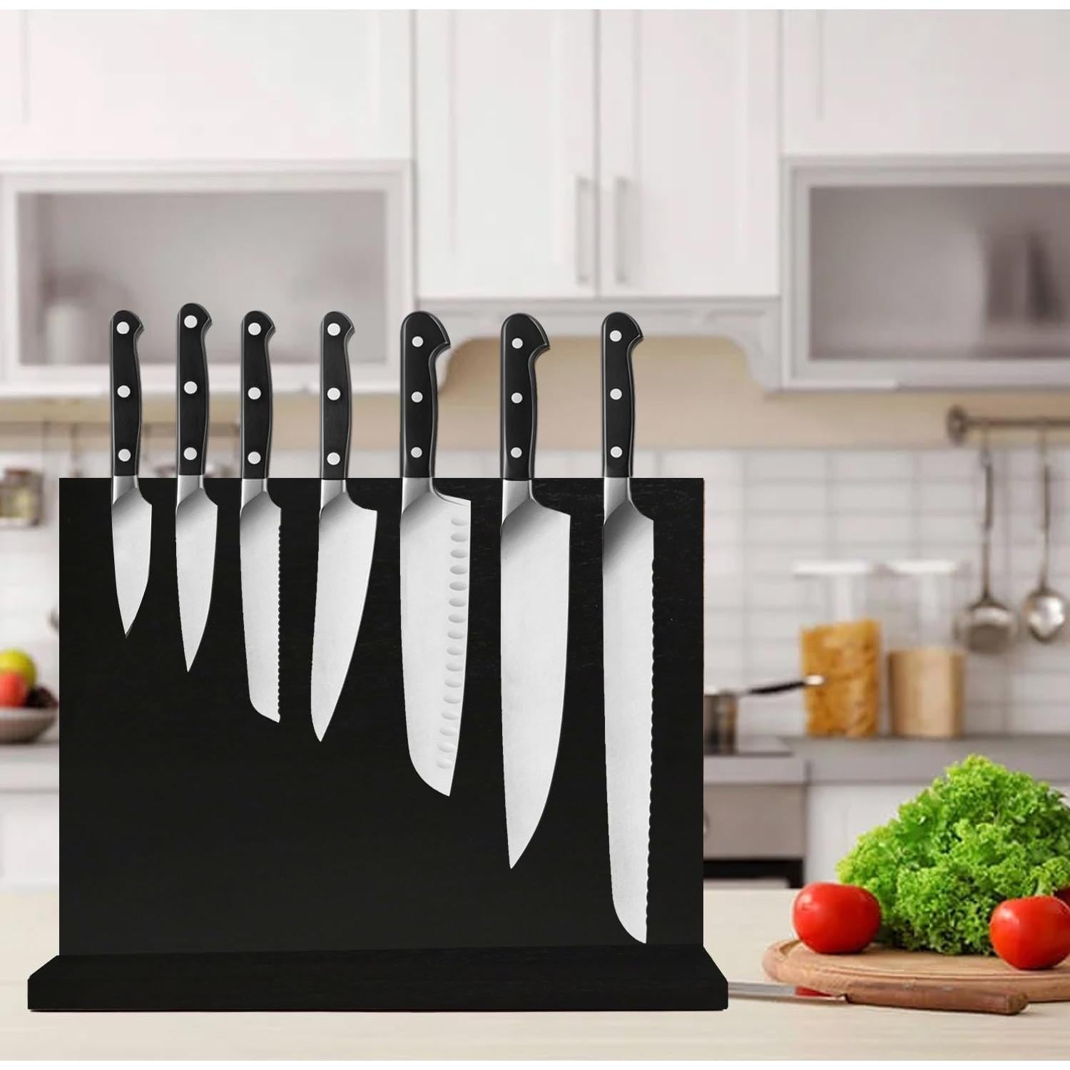 Soporte Magnético para Cuchillos Resafy 38x28 cm Acacia Negra