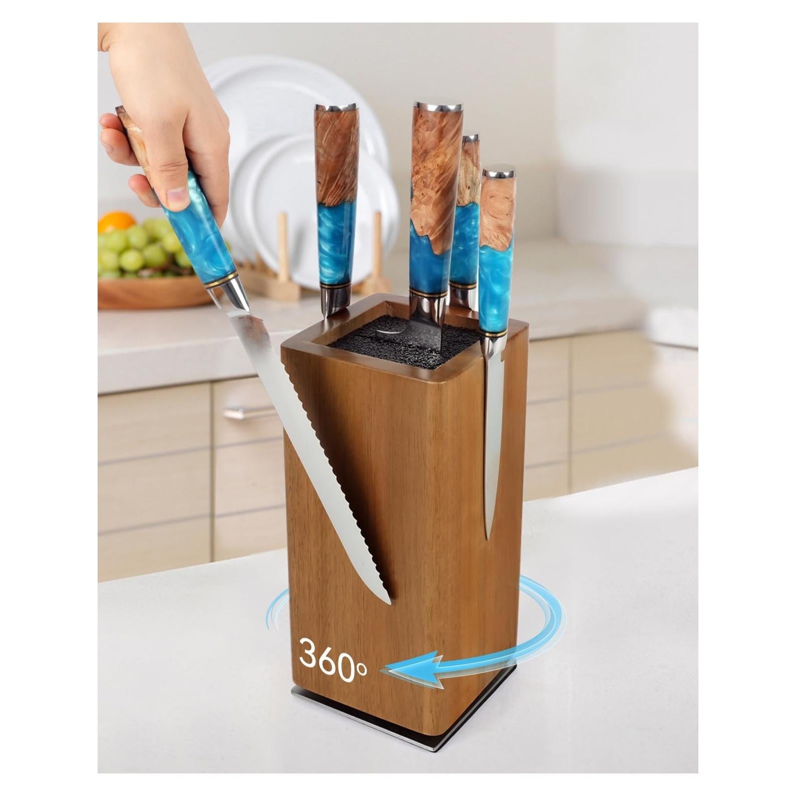 Soporte de cuchillos magnético KUCHEASY 360° con varillas removibles