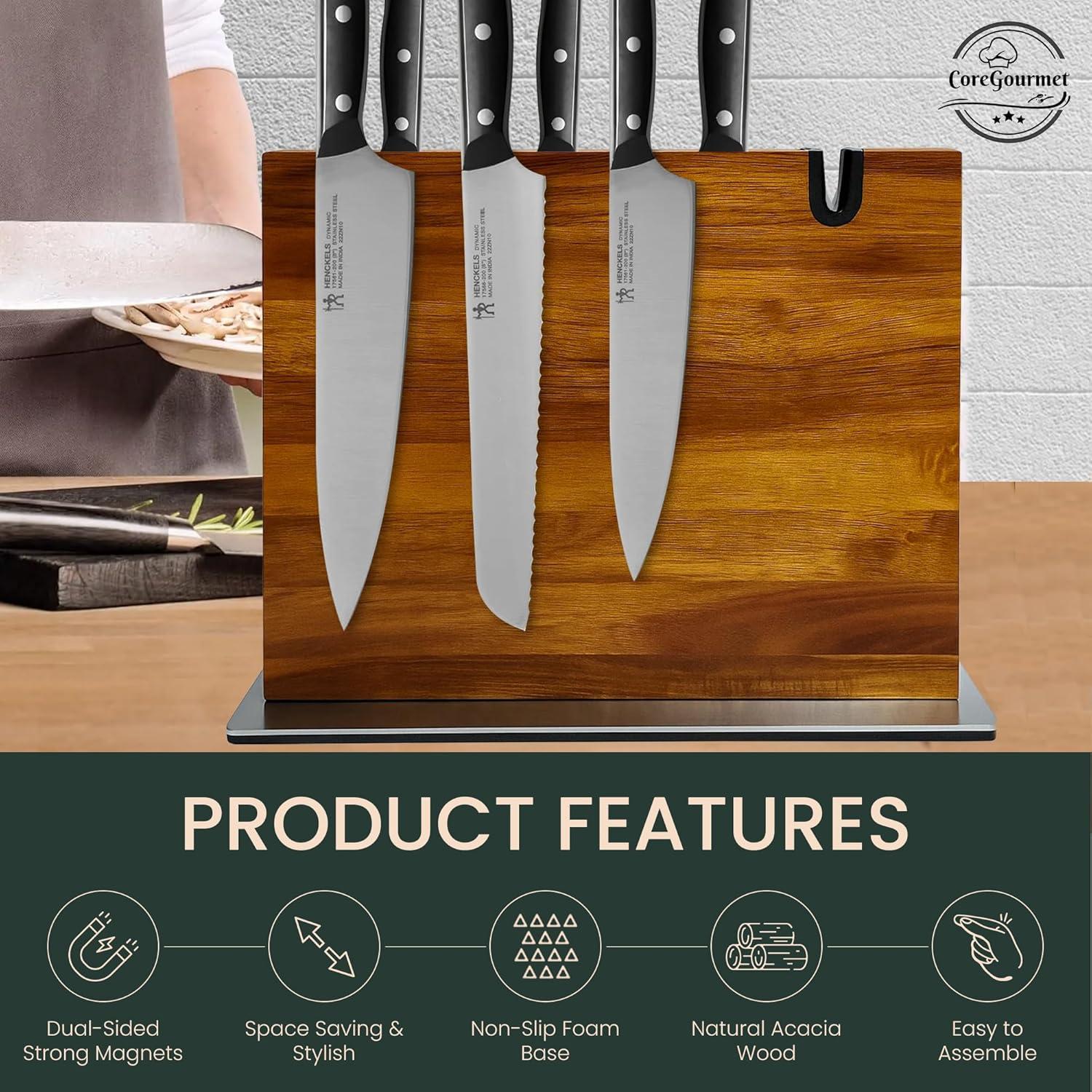 Soporte Magnético de Cuchillos CoreGourmet de Acacia 2.33kg