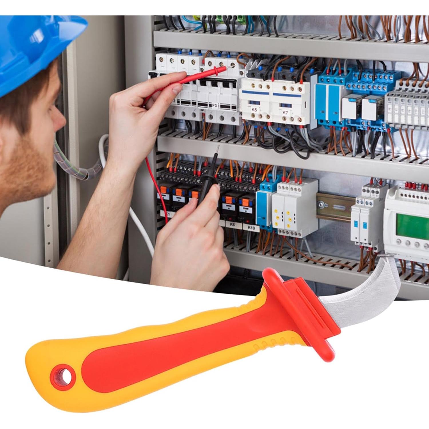 Cuchillo Eléctrico de Aislamiento WAONIQ 210mm 1000V Rojo