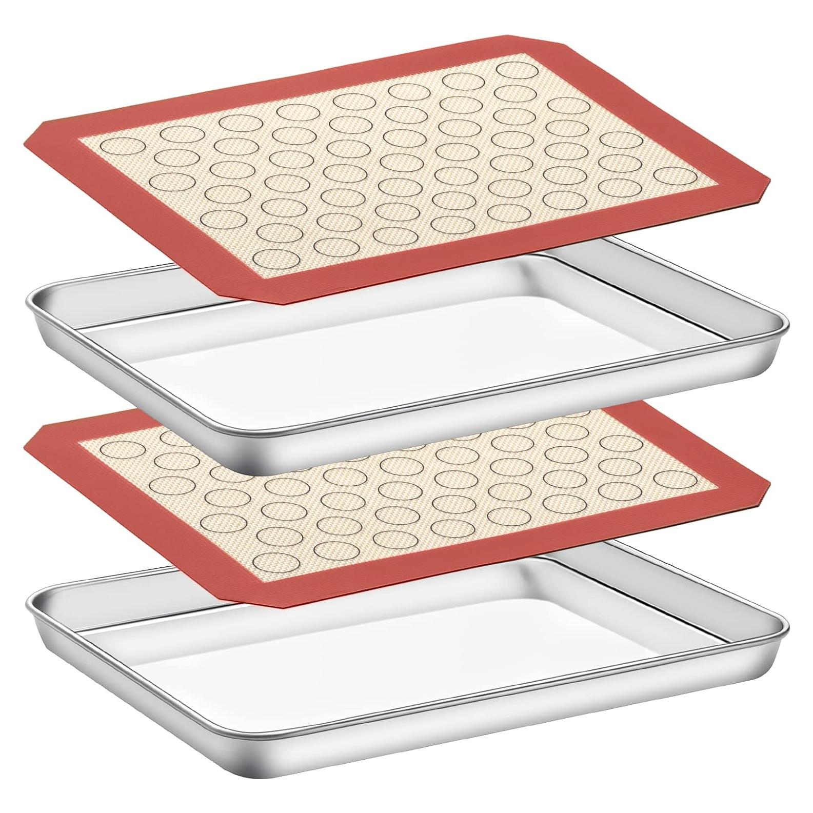 Juego de bandejas para hornear Deedro 4 piezas acero inoxidable