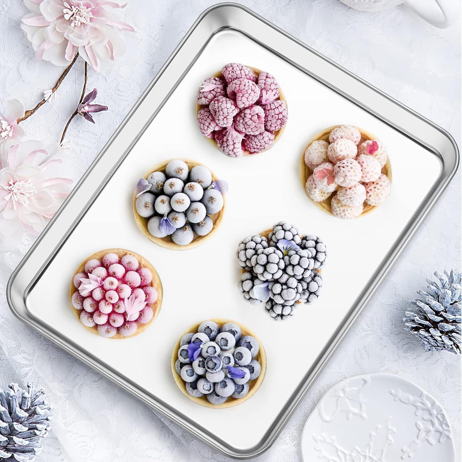 Juego de bandejas para hornear Deedro 4 piezas acero inoxidable