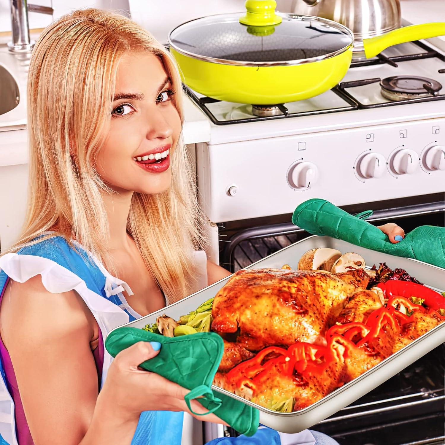 Juego de bandejas para hornear Deedro 4 piezas acero inoxidable