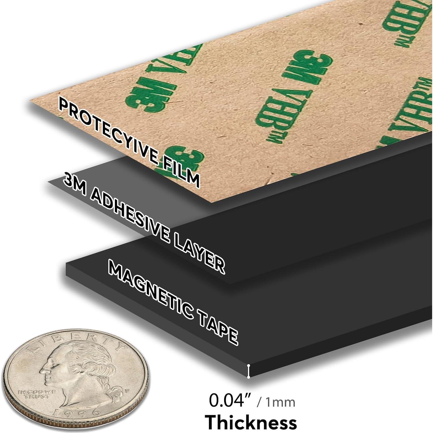 Cinta Magnética Adhesiva JINGZHAN SmFeN 100x50mm Paquete 6