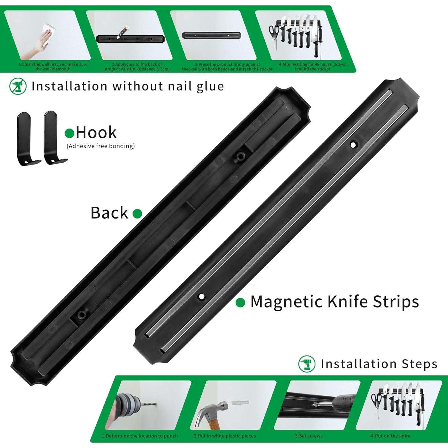 Juego de cuchillos de cocina Fullhi 10" acero inoxidable antideslizante