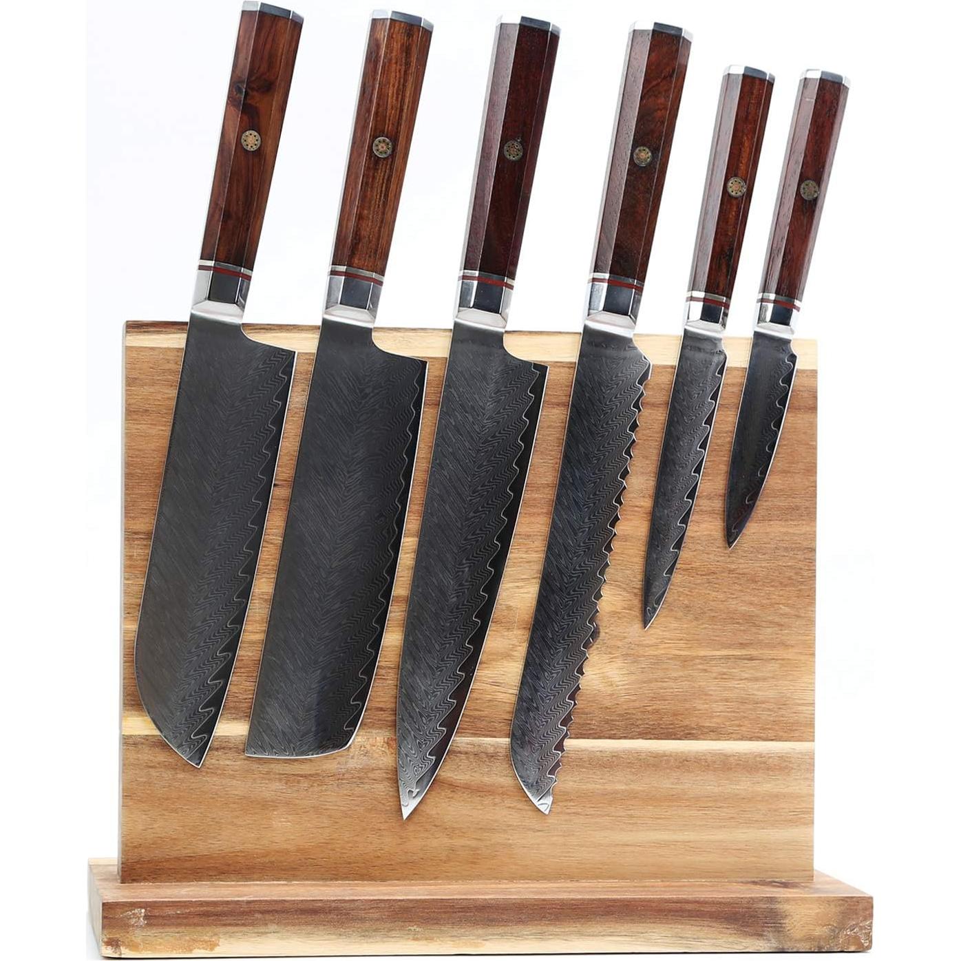 Soporte Magnético para Cuchillos Azauvc 30.48x25.4cm Madera