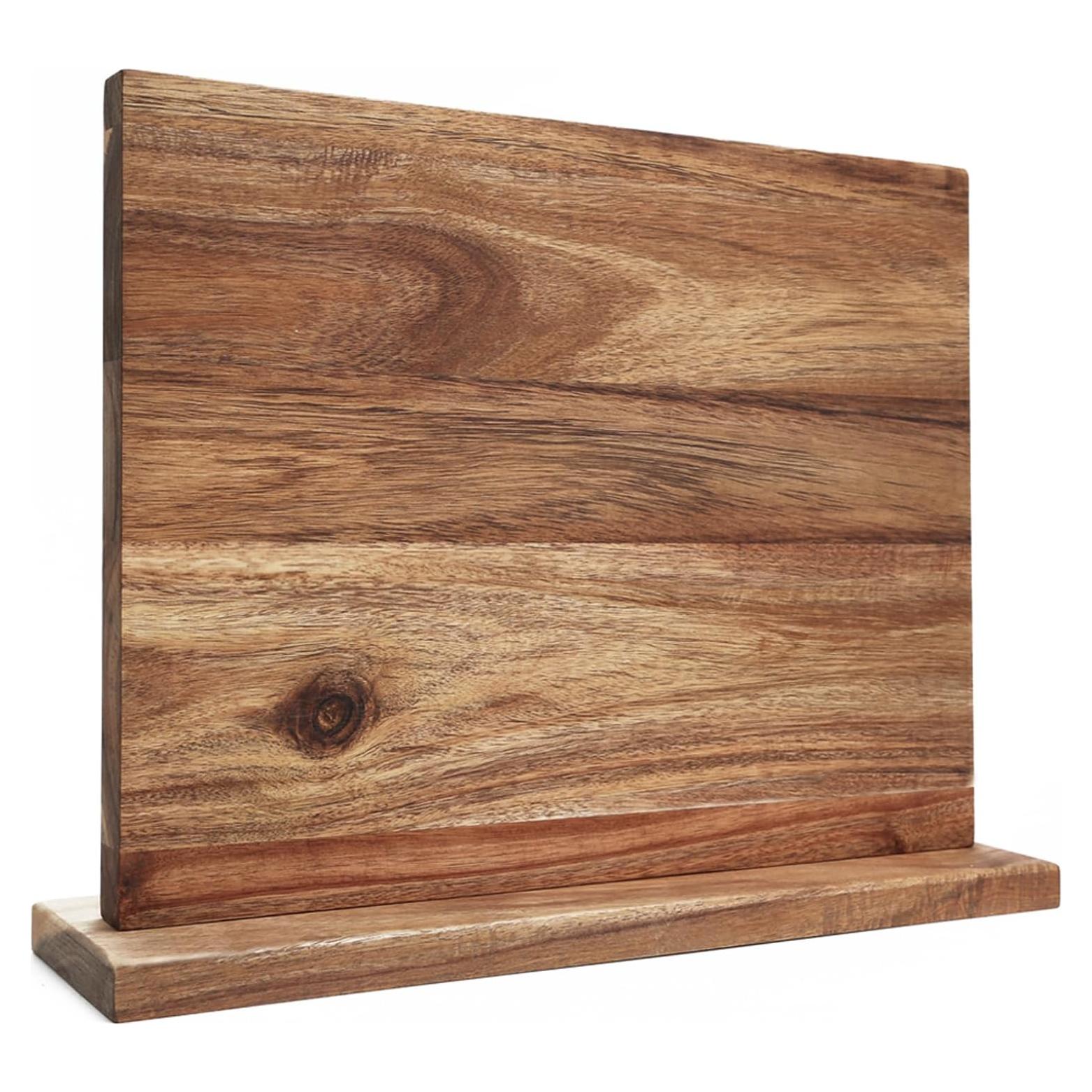 Bloque de cuchillos magnético Uniharpa 40.6x30.5cm madera acacia