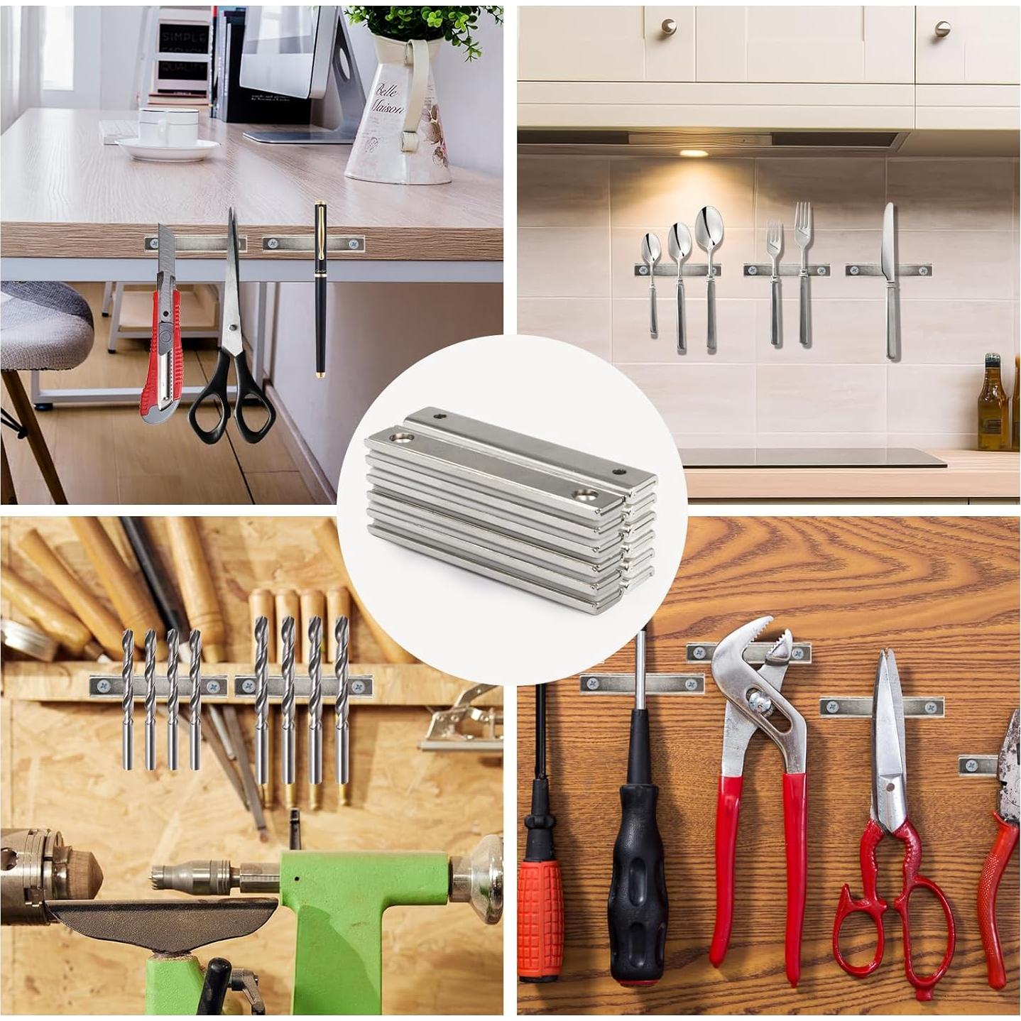 Imanes Rectangulares Neodimio NC 7.62x1.27cm Paquete de 6