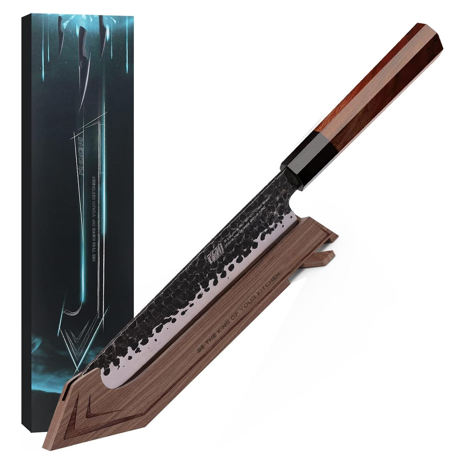 Protector de Cuchillo de Madera de Nogal FINDKING 18 cm