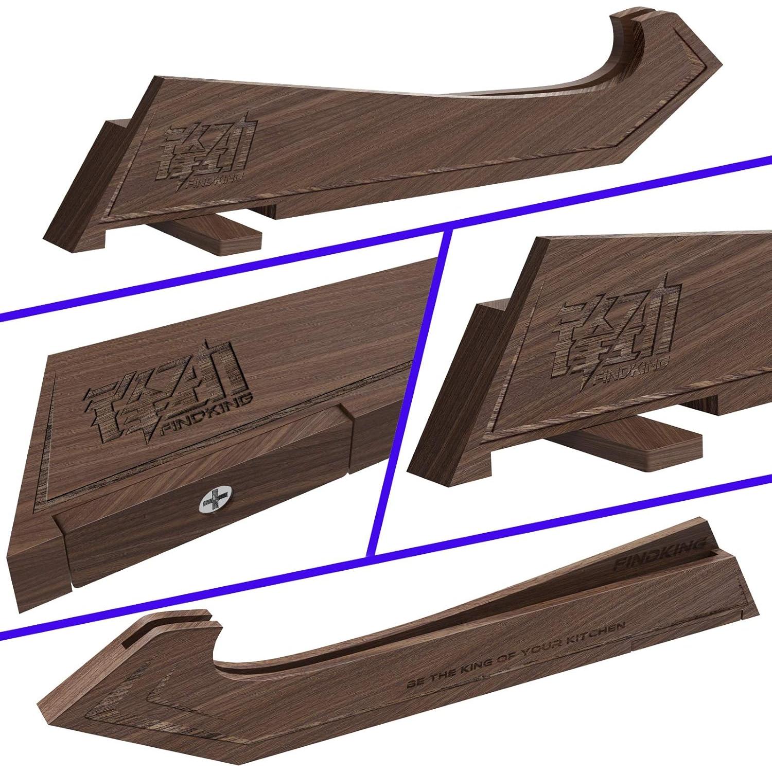 Protector de Cuchillo de Madera de Nogal FINDKING 18 cm