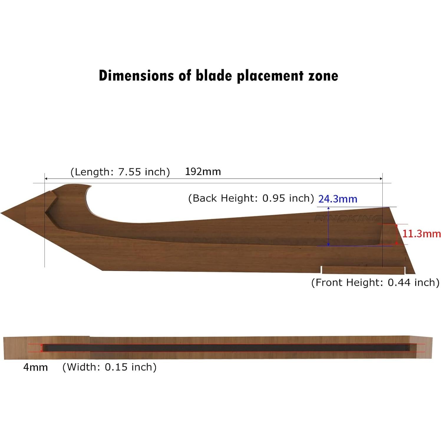 Protector de Cuchillo de Madera de Nogal FINDKING 18 cm