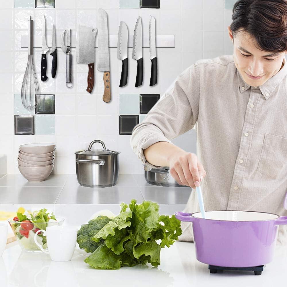 Barra Magnética para Cuchillos Ninonly 50.8 cm Acero Inoxidable