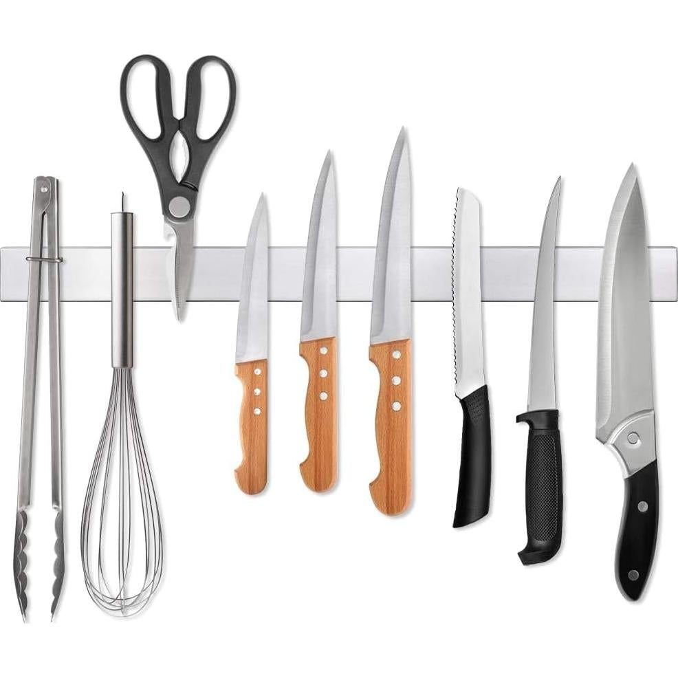 Barra Magnética para Cuchillos Ninonly 50.8 cm Acero Inoxidable