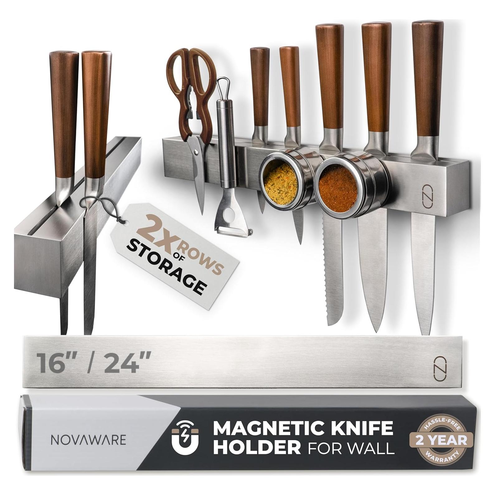 Soporte Magnético para Cuchillos NOVAWARE 40.64 cm Acero Inoxidable