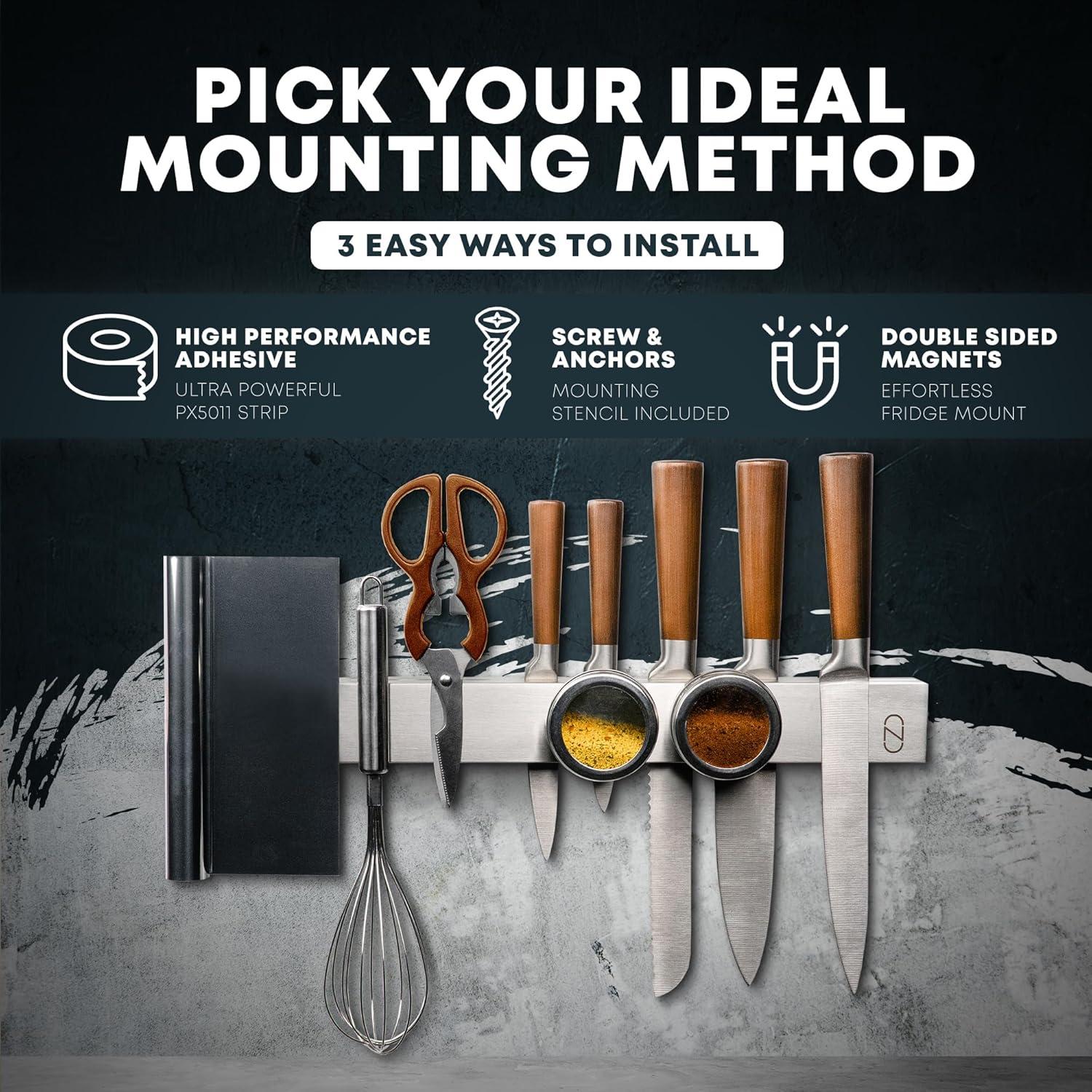 Soporte Magnético para Cuchillos NOVAWARE 40.64 cm Acero Inoxidable