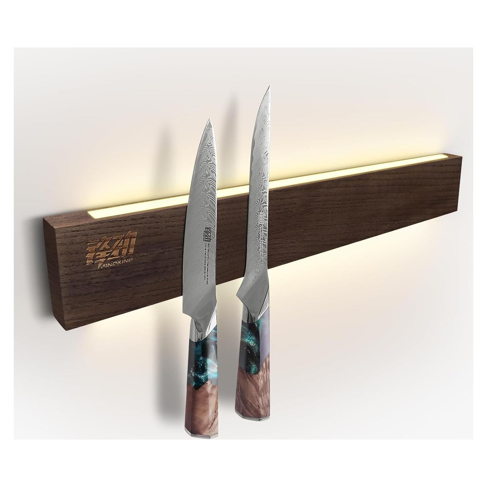 Tira Magnética de Cuchillos FINDKING 40.64 cm con LED