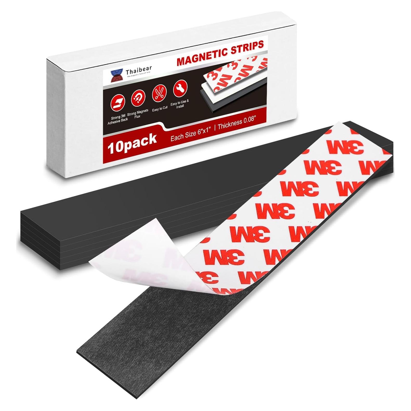 Tira Magnética Adhesiva Thaibear 10 Piezas 15.24x2.54 cm