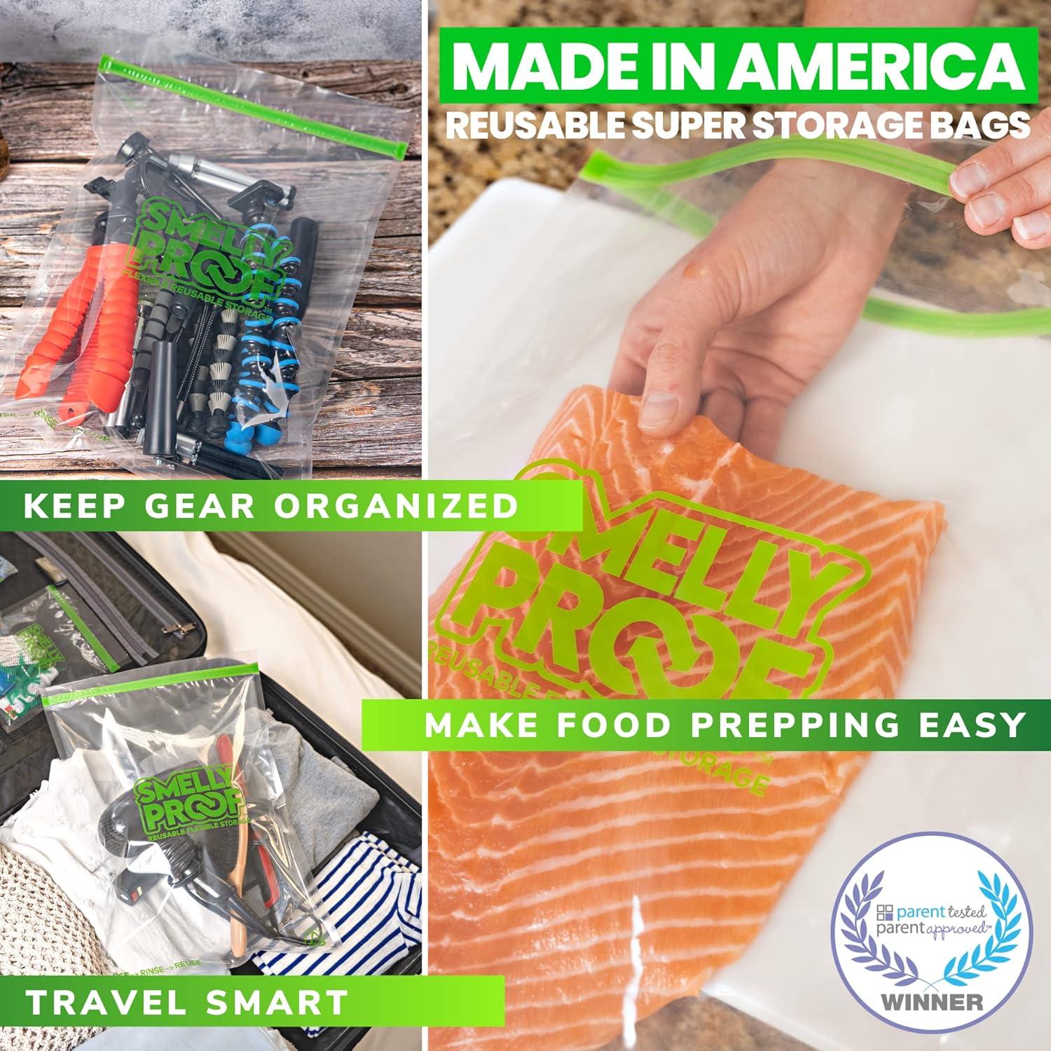 Bolsas de Congelador Reutilizables Smelly Proof 2 Galones 5 Piezas