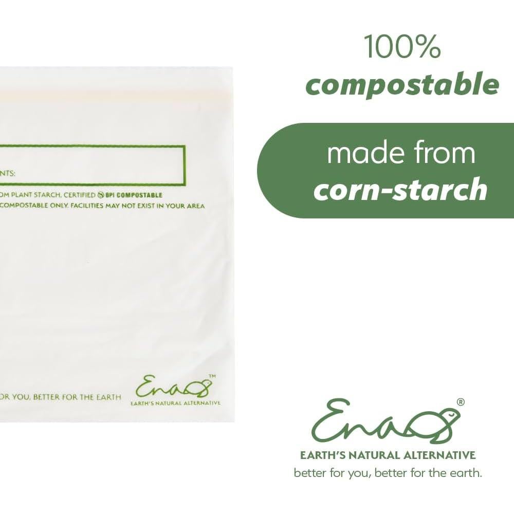 Bolsas Compostables de Almacenamiento Quart 100 Unidades - Earth's Natural Alternative