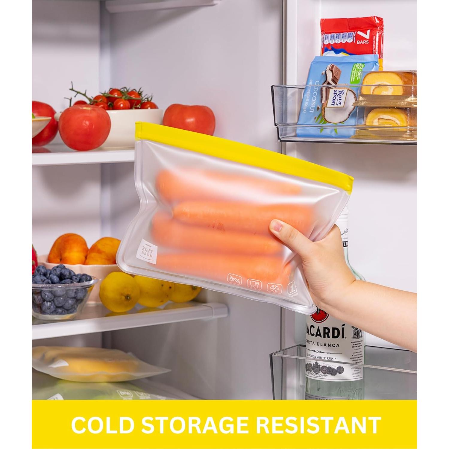 Paquete de 12 Bolsas Reutilizables 24/7 BAGS PEVA Alimentos