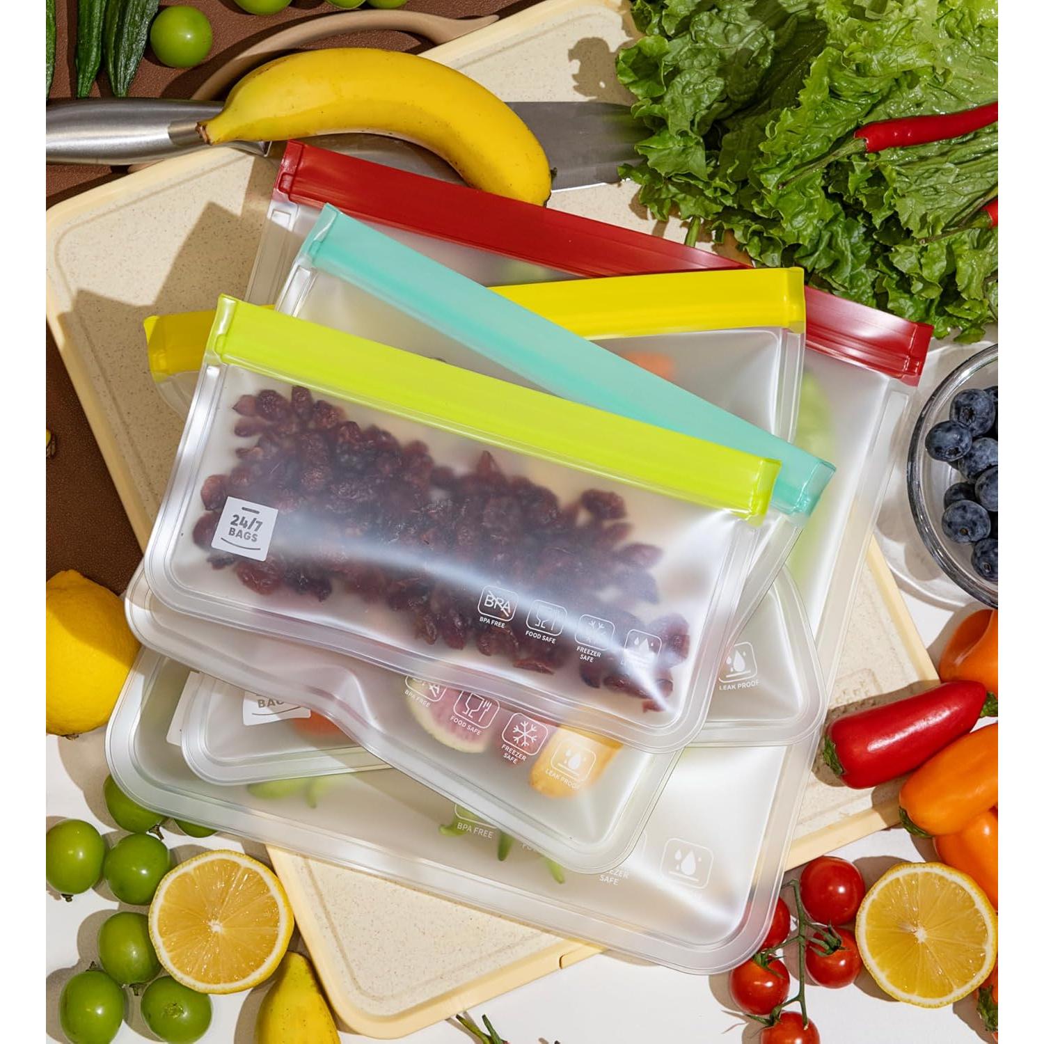 Paquete de 12 Bolsas Reutilizables 24/7 BAGS PEVA Alimentos