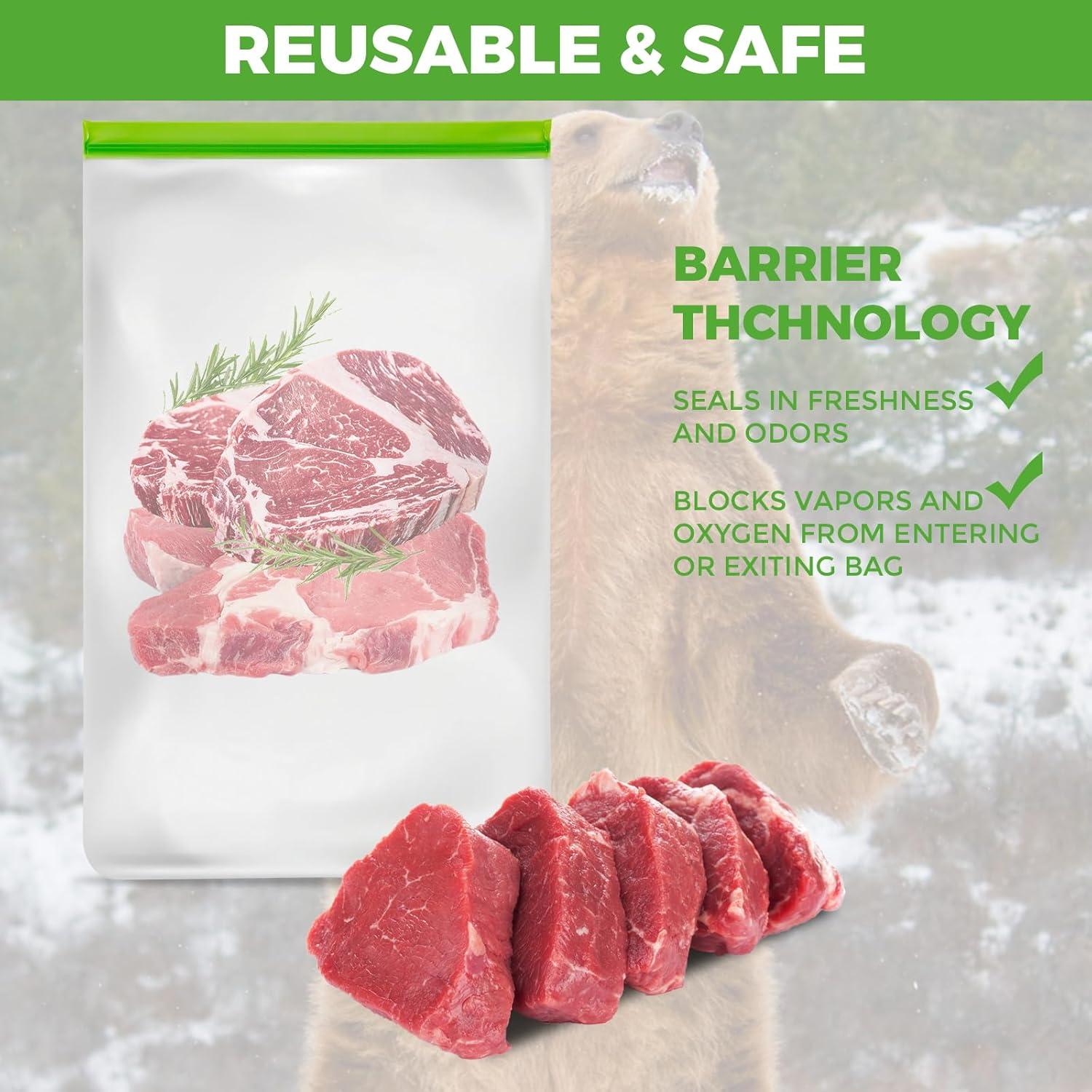 Paquete de 3 Bolsas Reutilizables a Prueba de Olores Lerine 30x50 cm