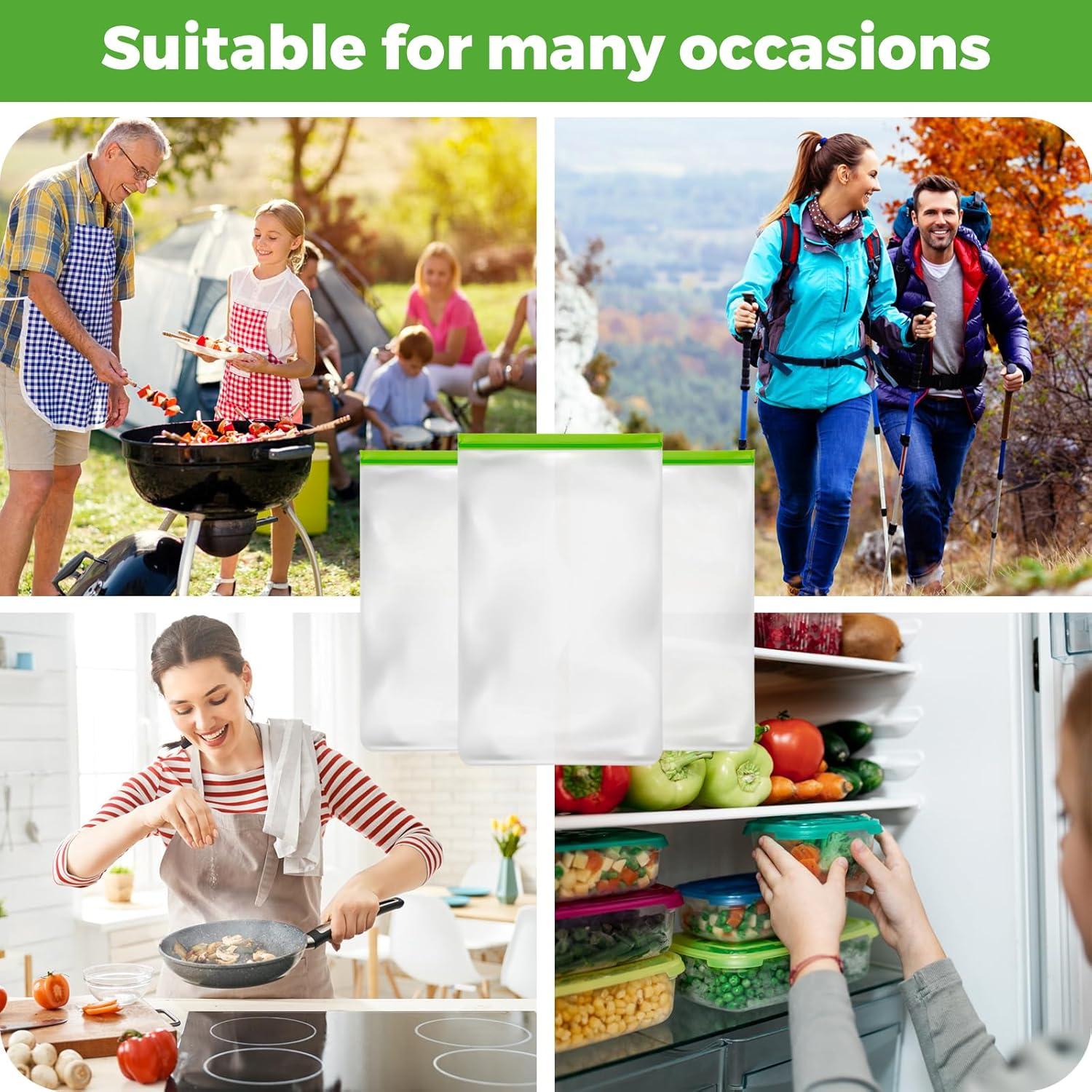 Paquete de 3 Bolsas Reutilizables a Prueba de Olores Lerine 30x50 cm