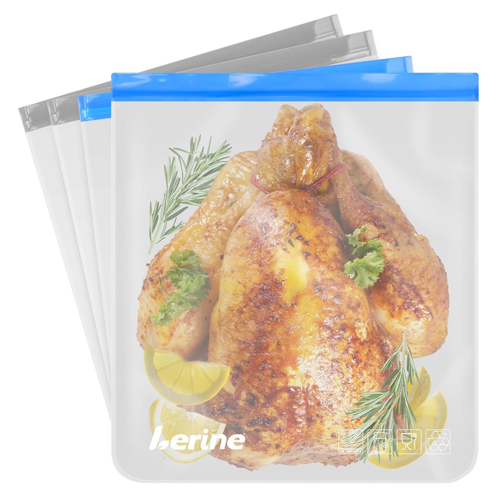 Bolsas Reutilizables para Congelador Lerine 3 Galones - 4 Pzas