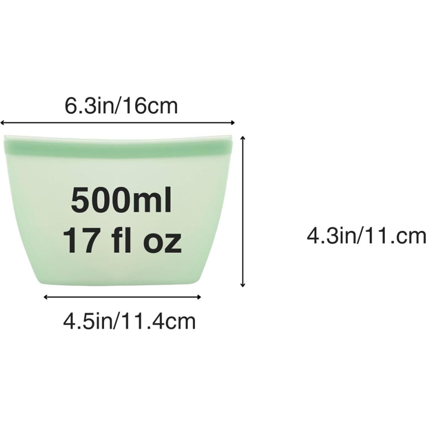 PandaEar 3 Pack Reusable Silicone Food Storage Bags, Sandwich Snack Bags Leakproof BPA Free Dishwasher Safe Food Storage Bags for Snacks, Fruits, Vegetables