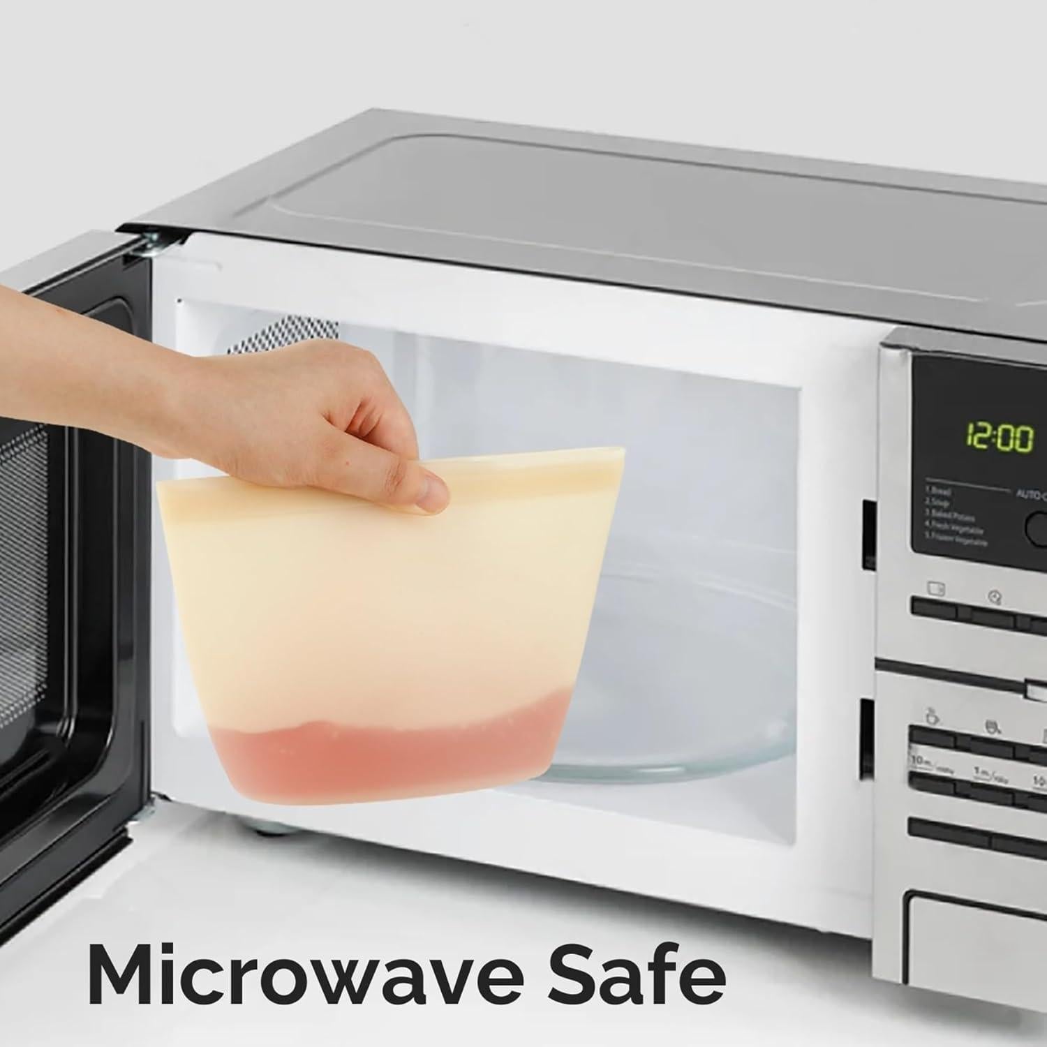 PandaEar 3 Pack Reusable Silicone Food Storage Bags, Sandwich Snack Bags Leakproof BPA Free Dishwasher Safe Food Storage Bags for Snacks, Fruits, Vegetables