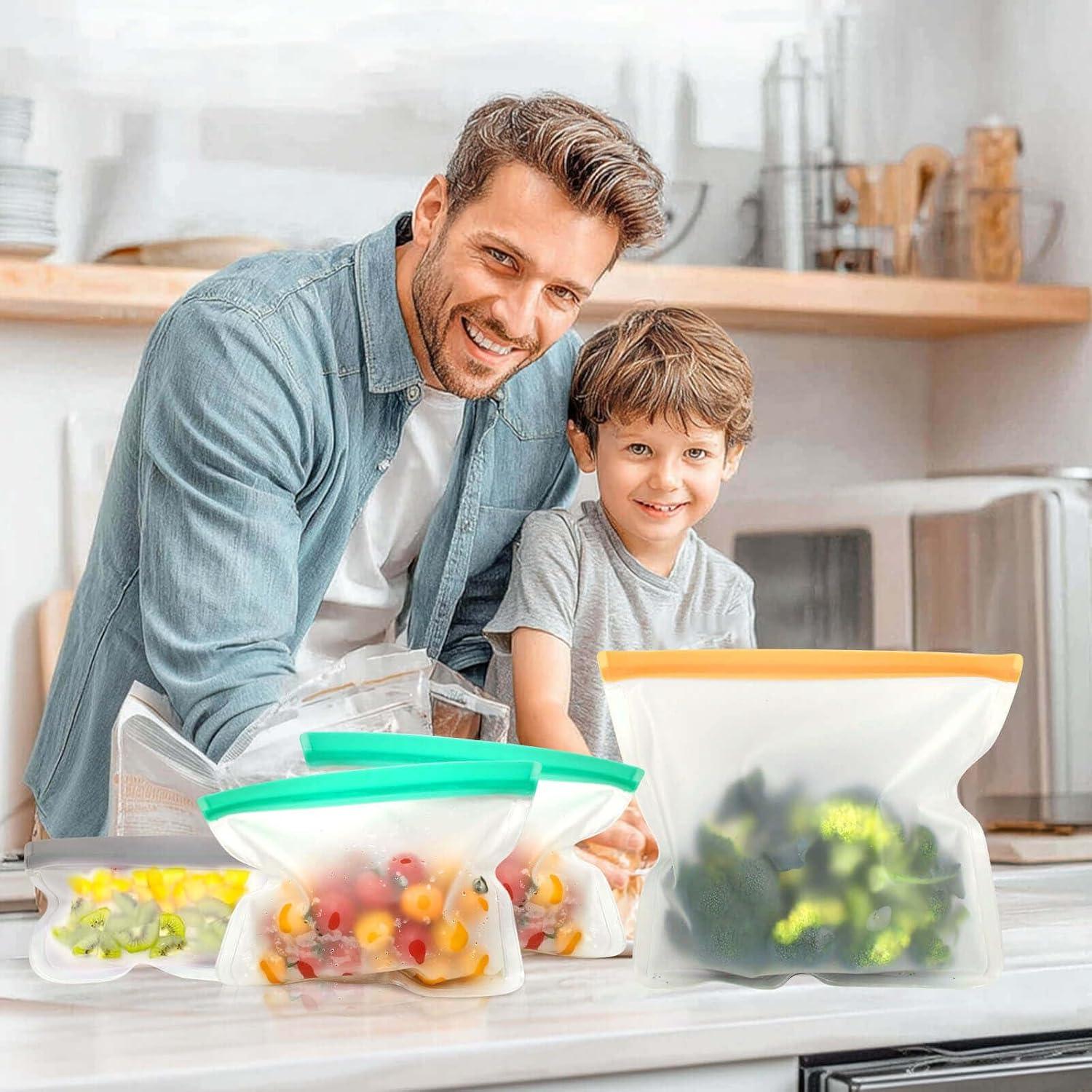 Bolsas Reutilizables DGDUBRB 8 Piezas para Alimentos 3 Galones