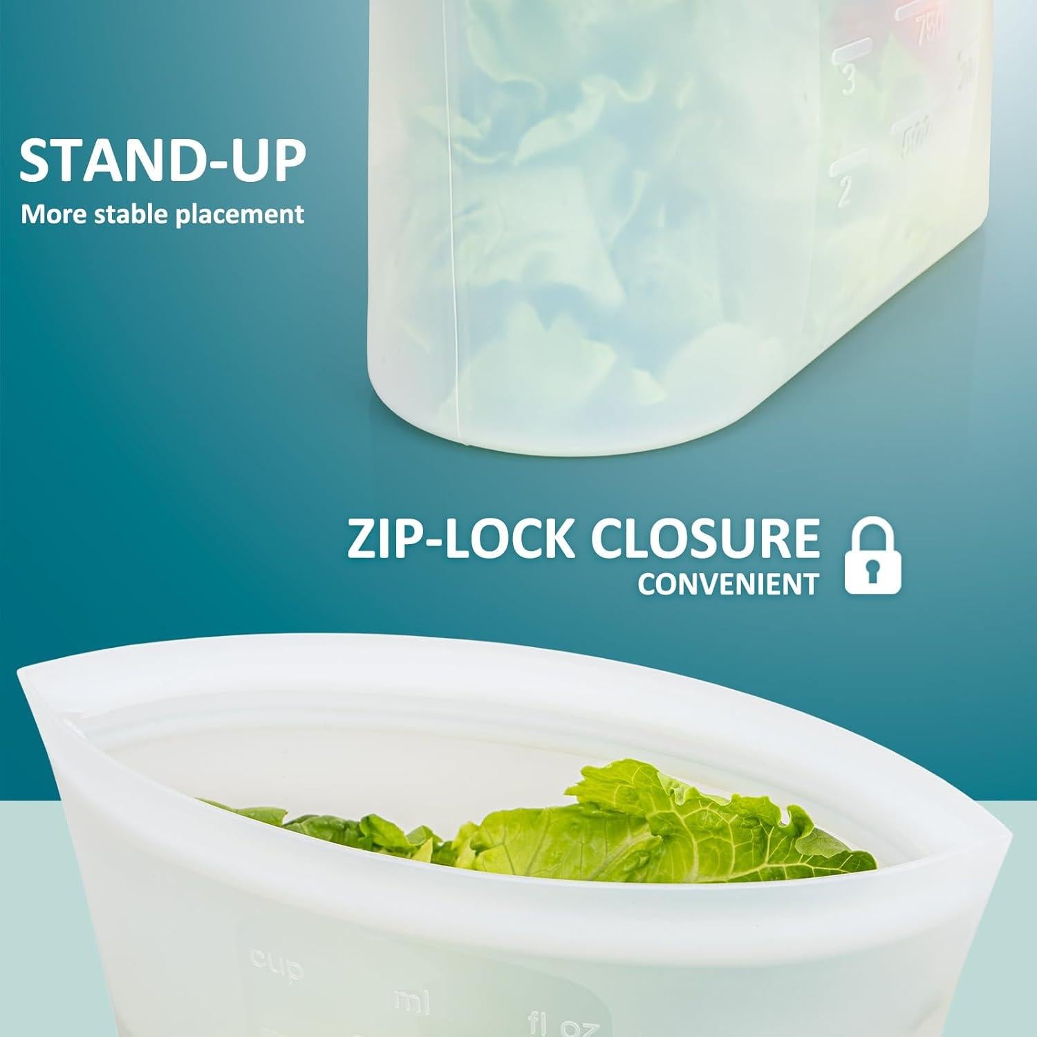 Bolsas de Almacenamiento de Silicona SiliSea 8 Piezas 100% Seguras