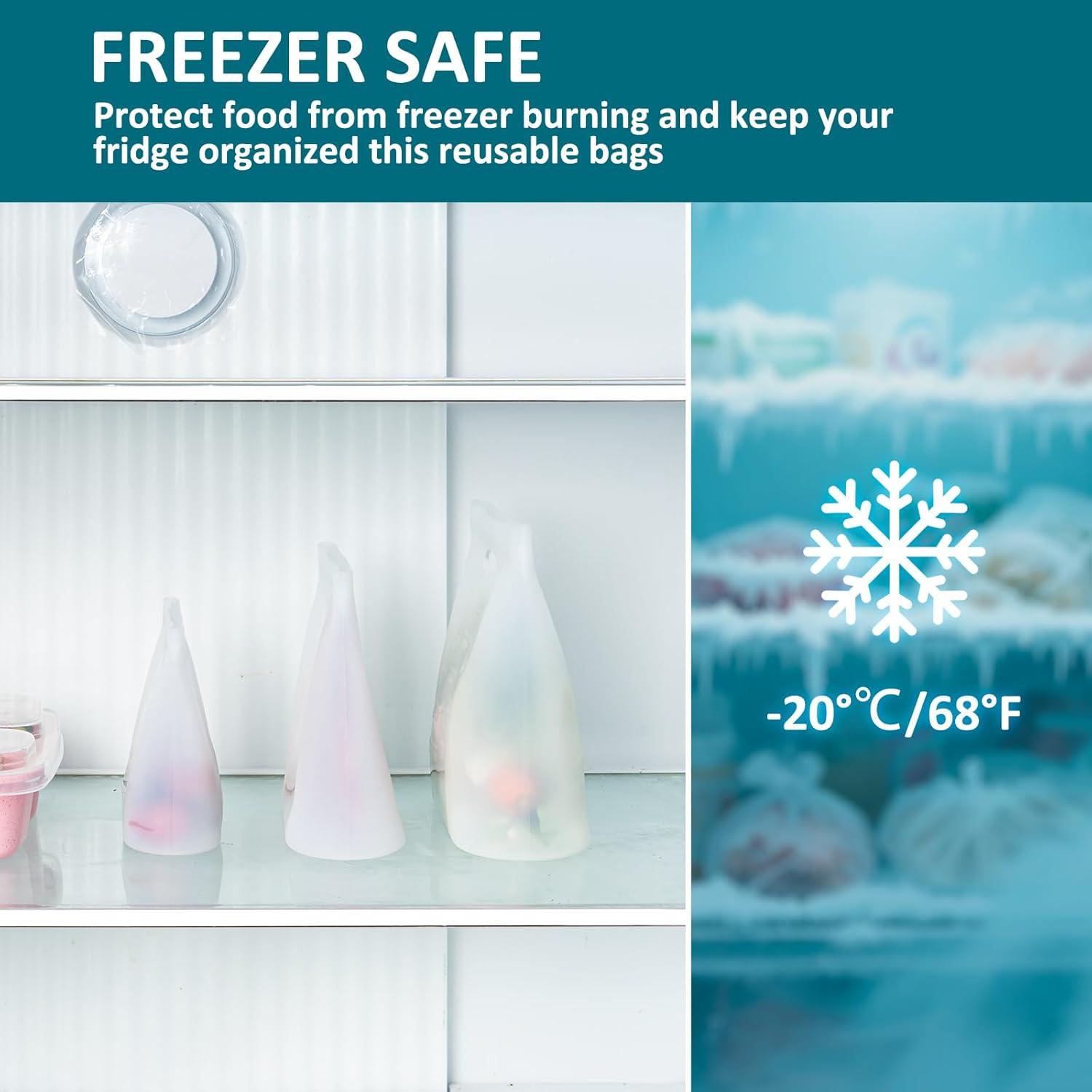 Bolsas de Almacenamiento de Silicona SiliSea 8 Piezas 100% Seguras