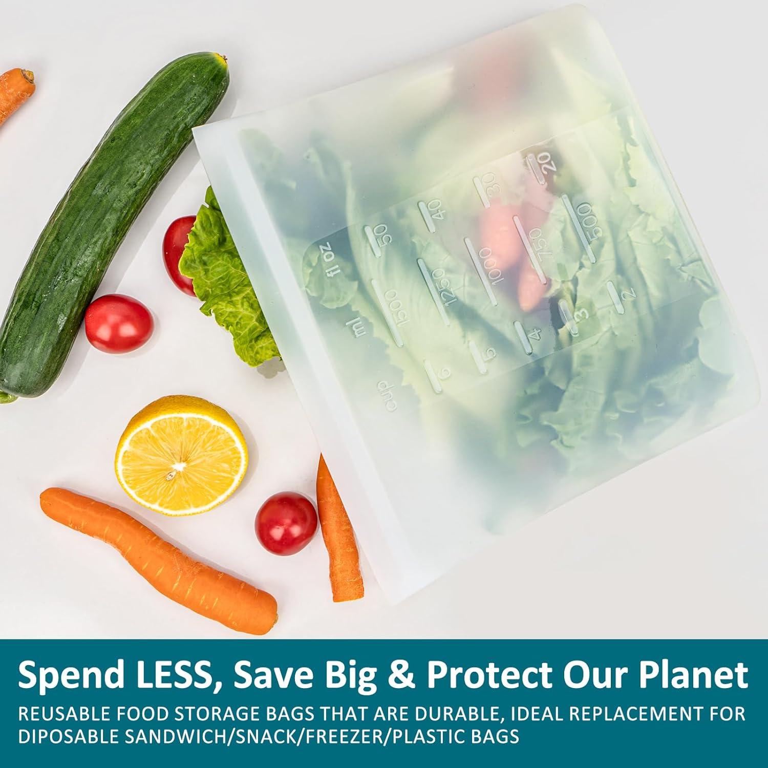 Bolsas de Almacenamiento de Silicona SiliSea 8 Piezas 100% Seguras