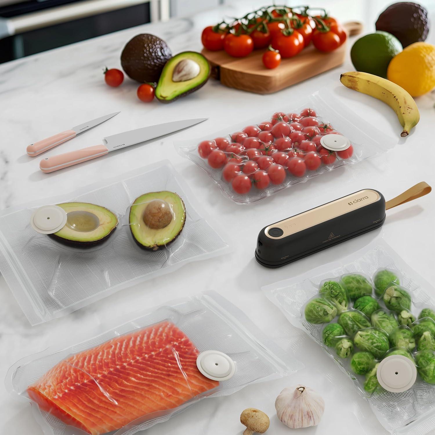 Bolsas de Sellado al Vacío Reutilizables CIARRA 30 Pcs 20.32x30.48 cm