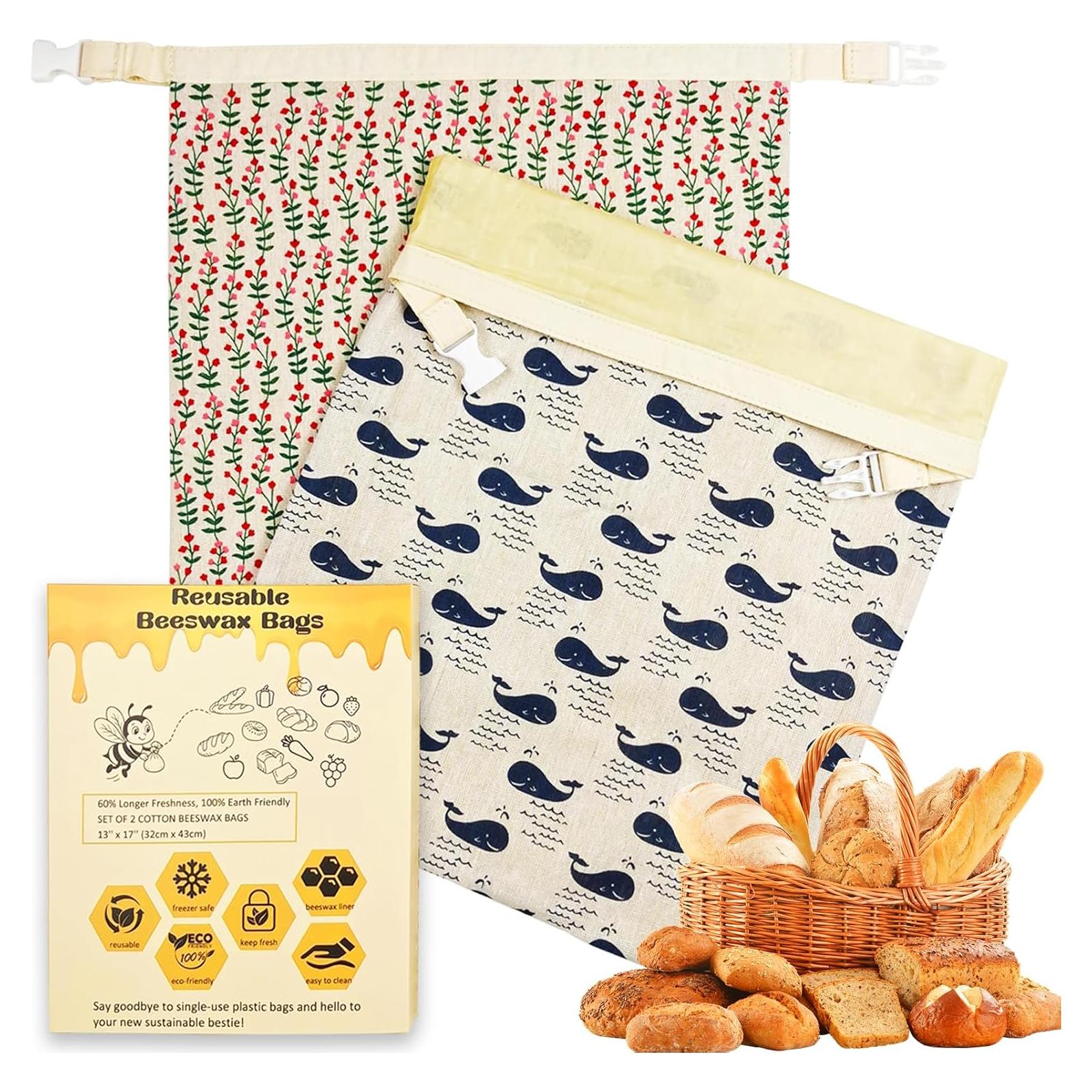 Bolsas de Cera de Abeja NOSTOSON XL 33x43cm Reutilizables (2 Pzs)