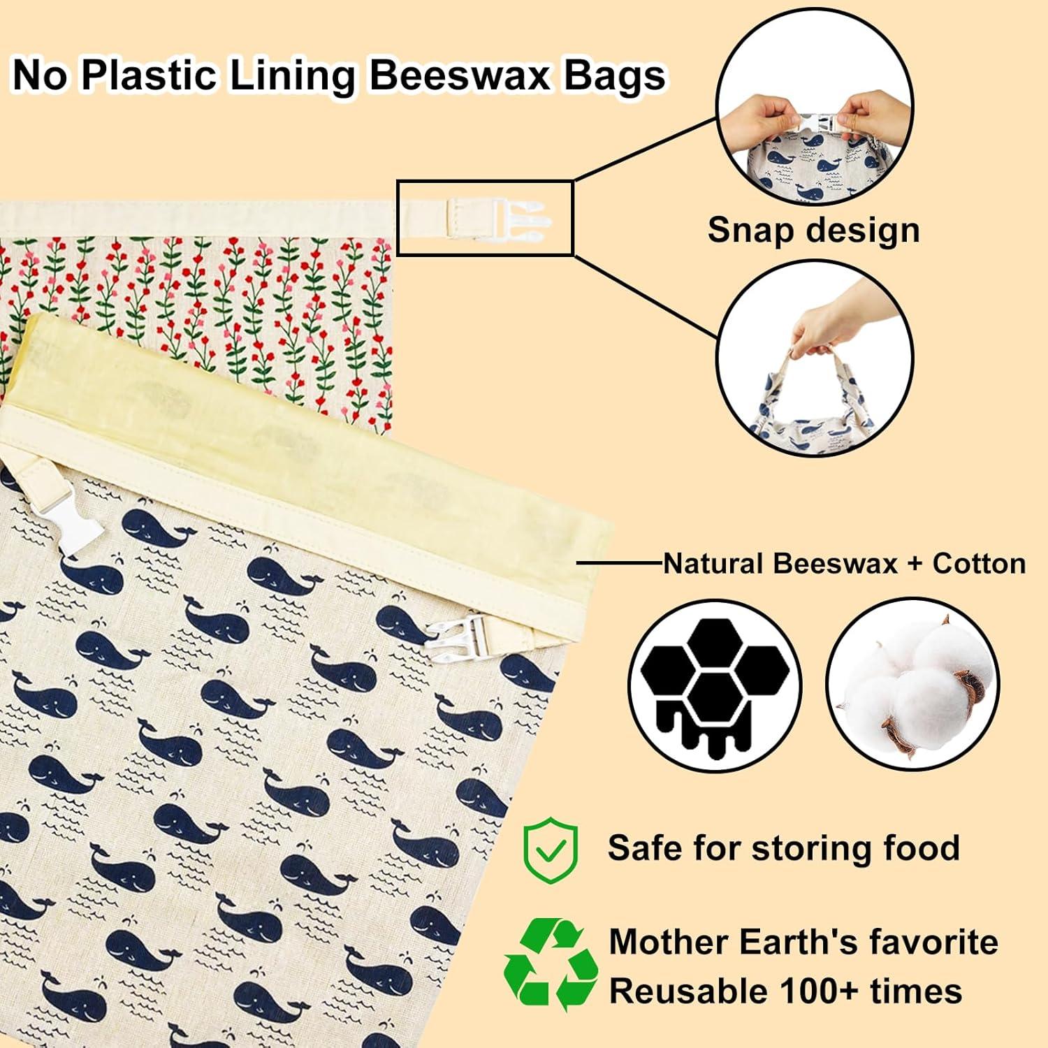 Bolsas de Cera de Abeja NOSTOSON XL 33x43cm Reutilizables (2 Pzs)