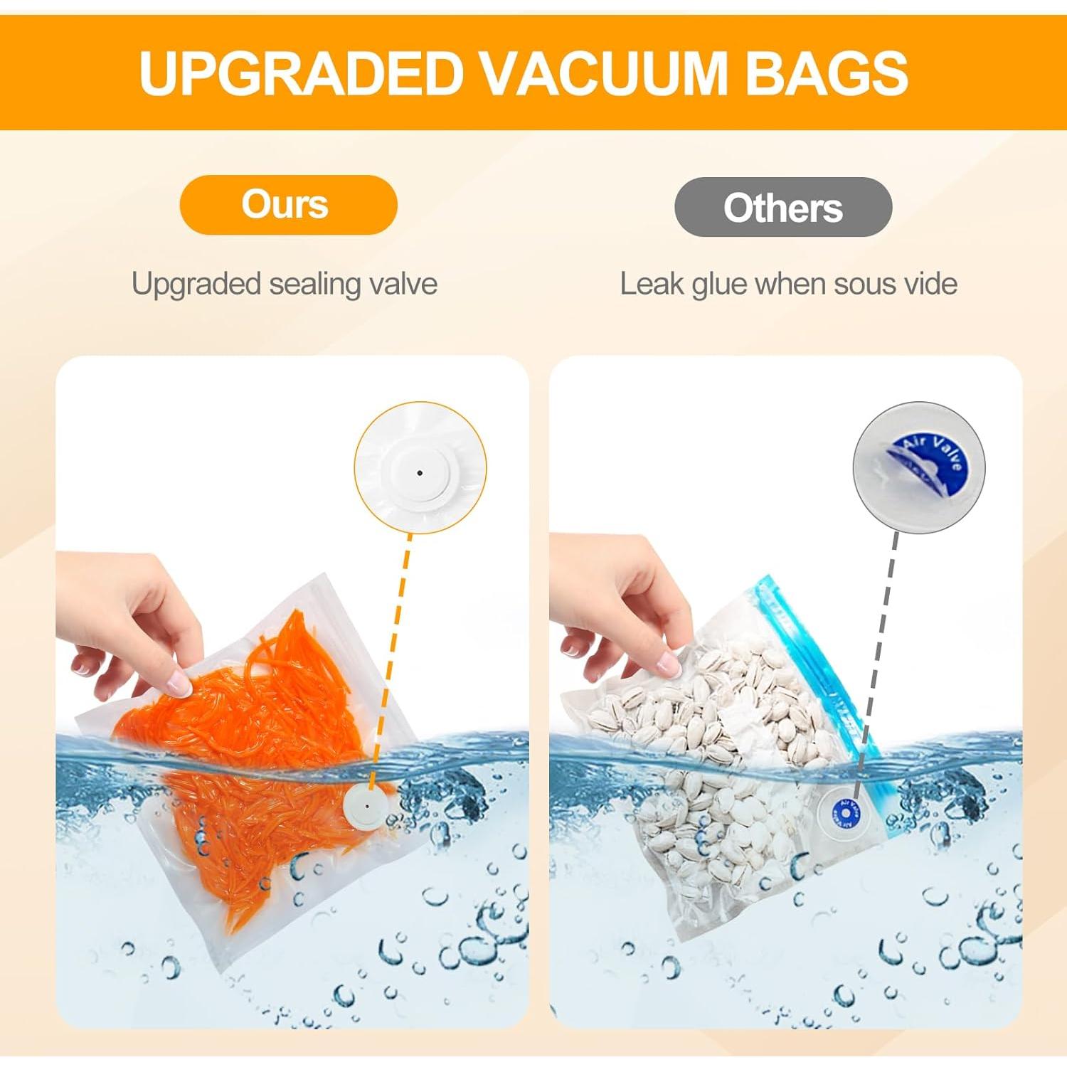 Bolsas de Sellado al Vacío ZLTMYI 30 Pcs Reutilizables Sin BPA