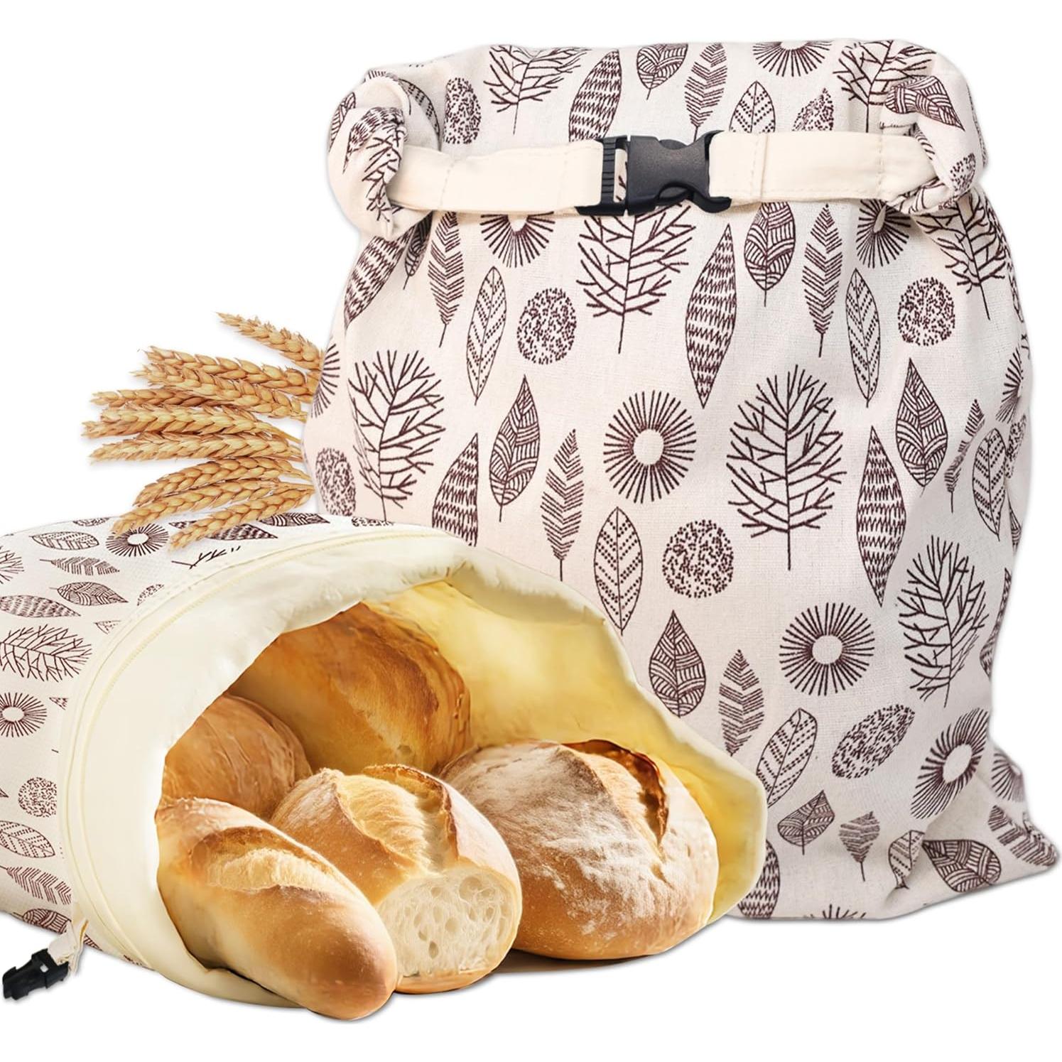 Bolsas de Pan Reutilizables OHIYO 33x43 cm Cera de Abeja (2 Pcs)